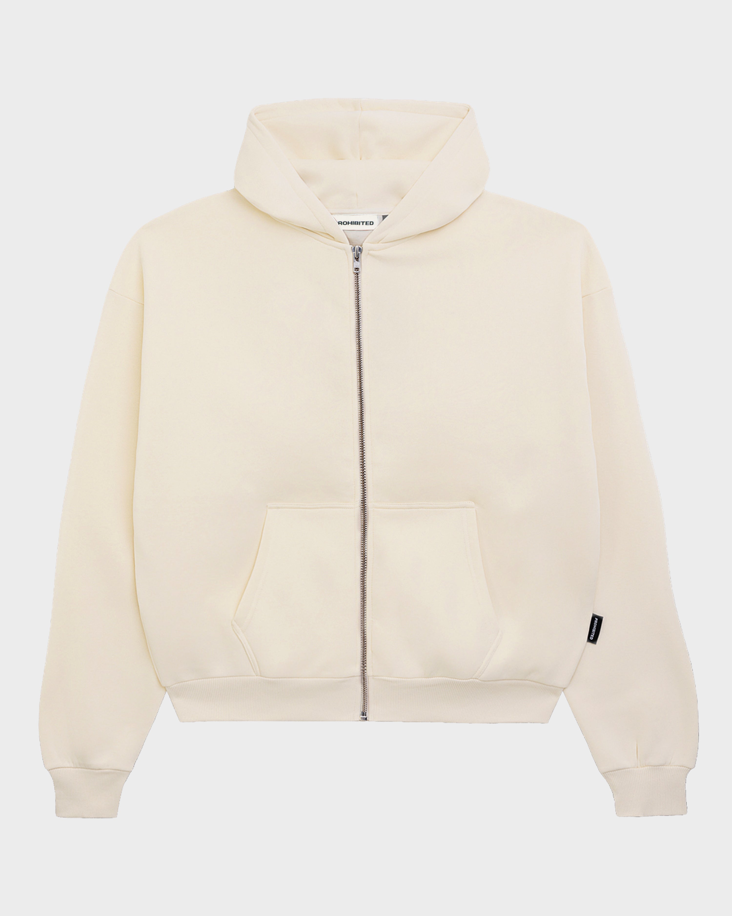 Oversized Zip-Hoodie Cream