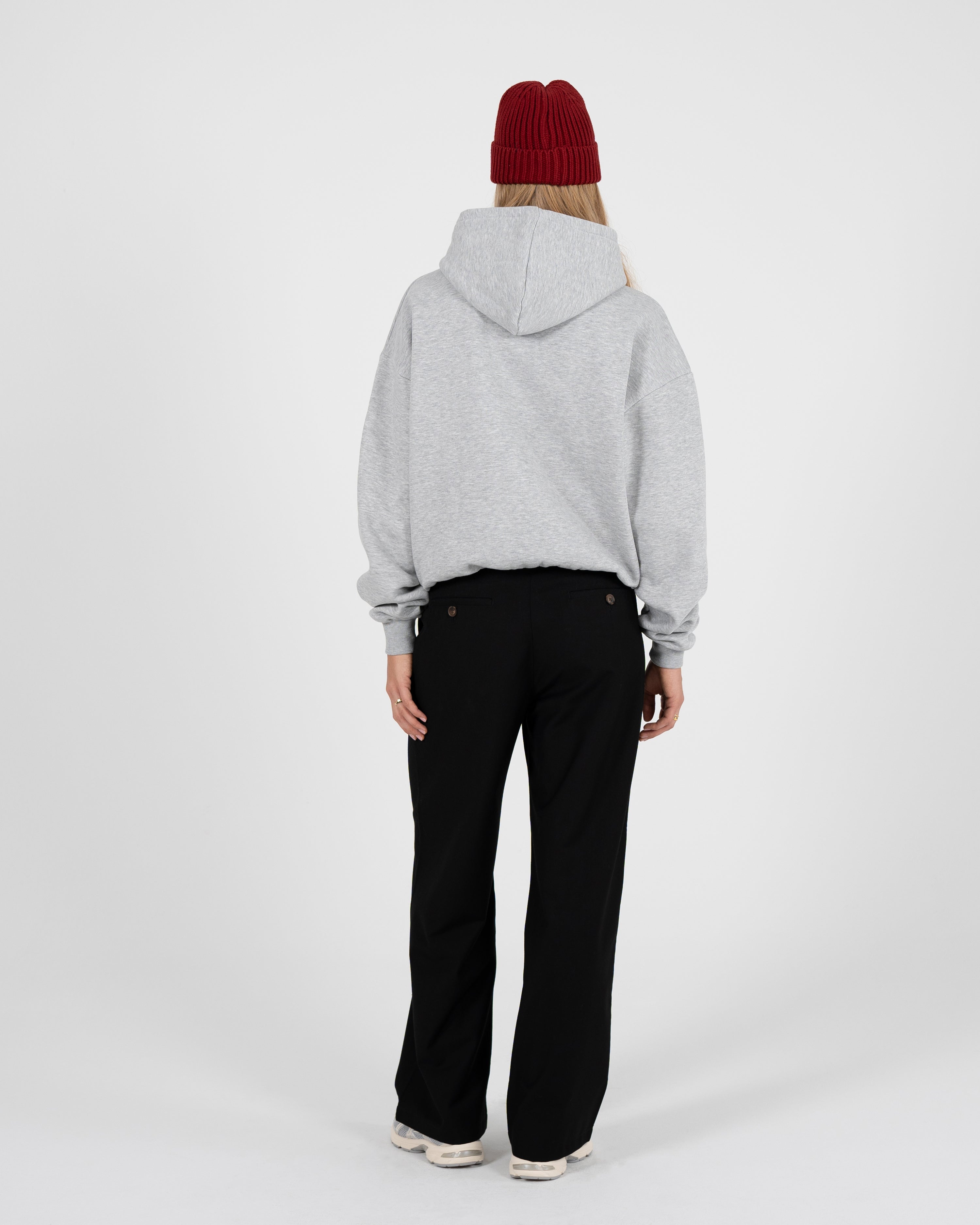 Oversized Zip-Hoodie Grey Melange