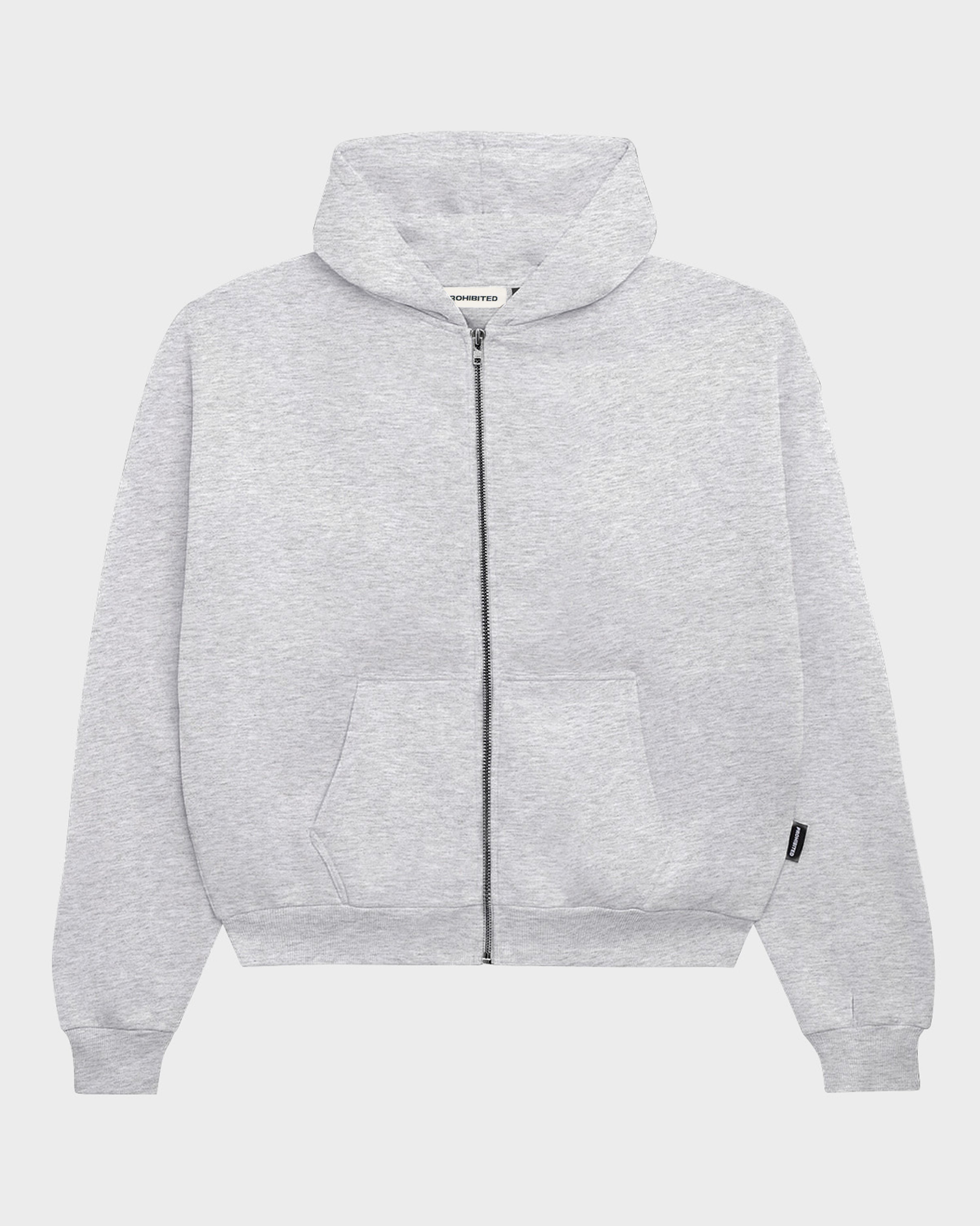 Oversized Zip-Hoodie Grey Melange
