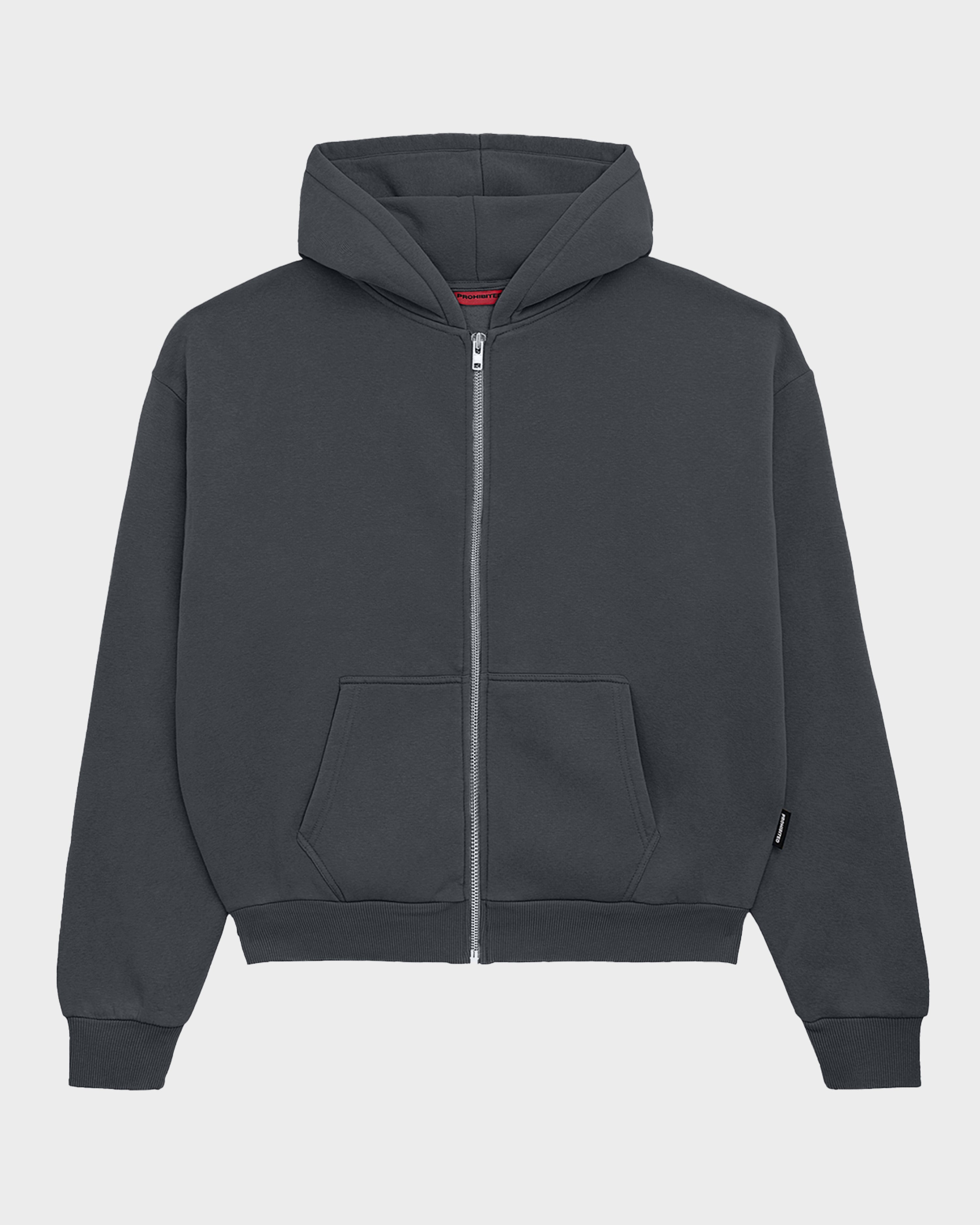 Oversized Zip-Hoodie Grey (Stone Washed)