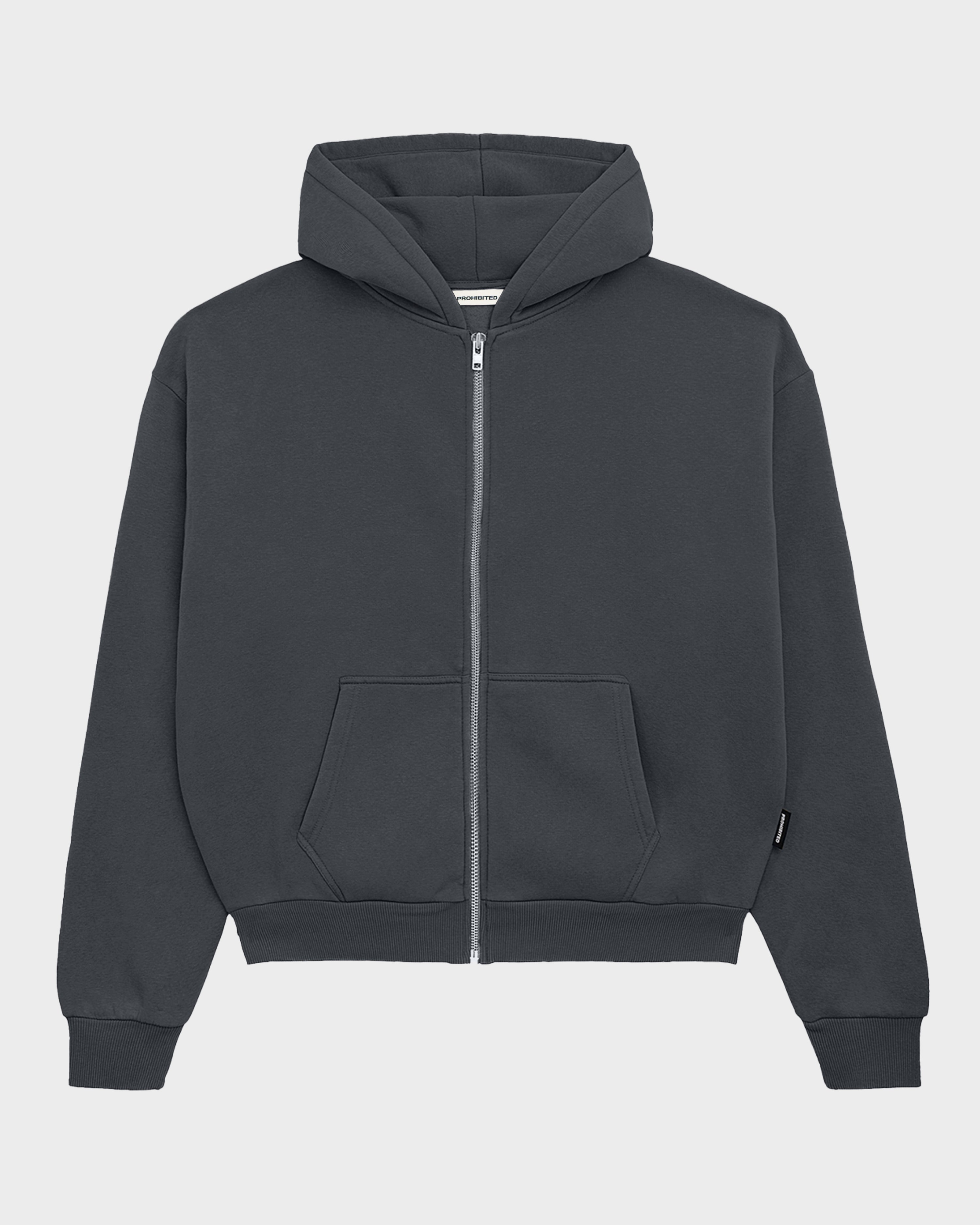 Oversized Zip-Hoodie Grey (Stone Washed)
