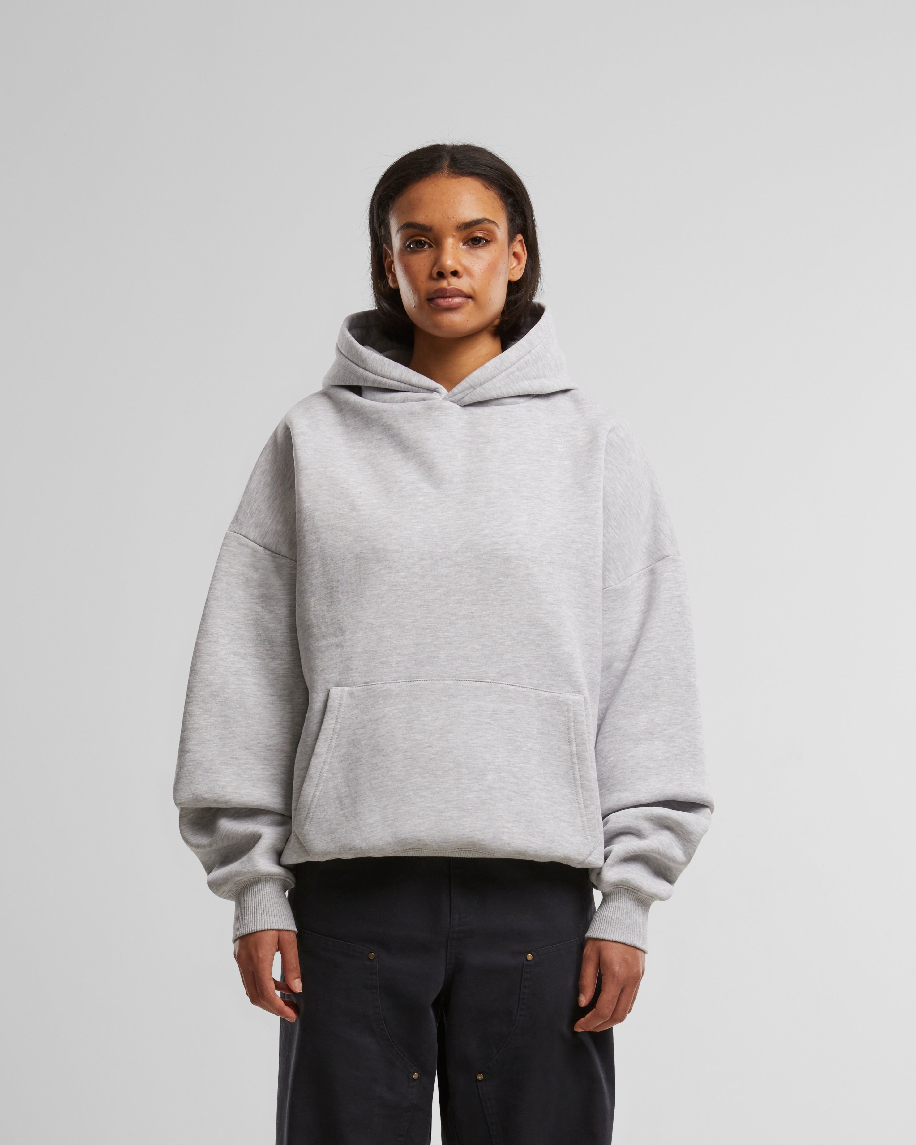 Oversized Hoodie Grey Melange - Main Image