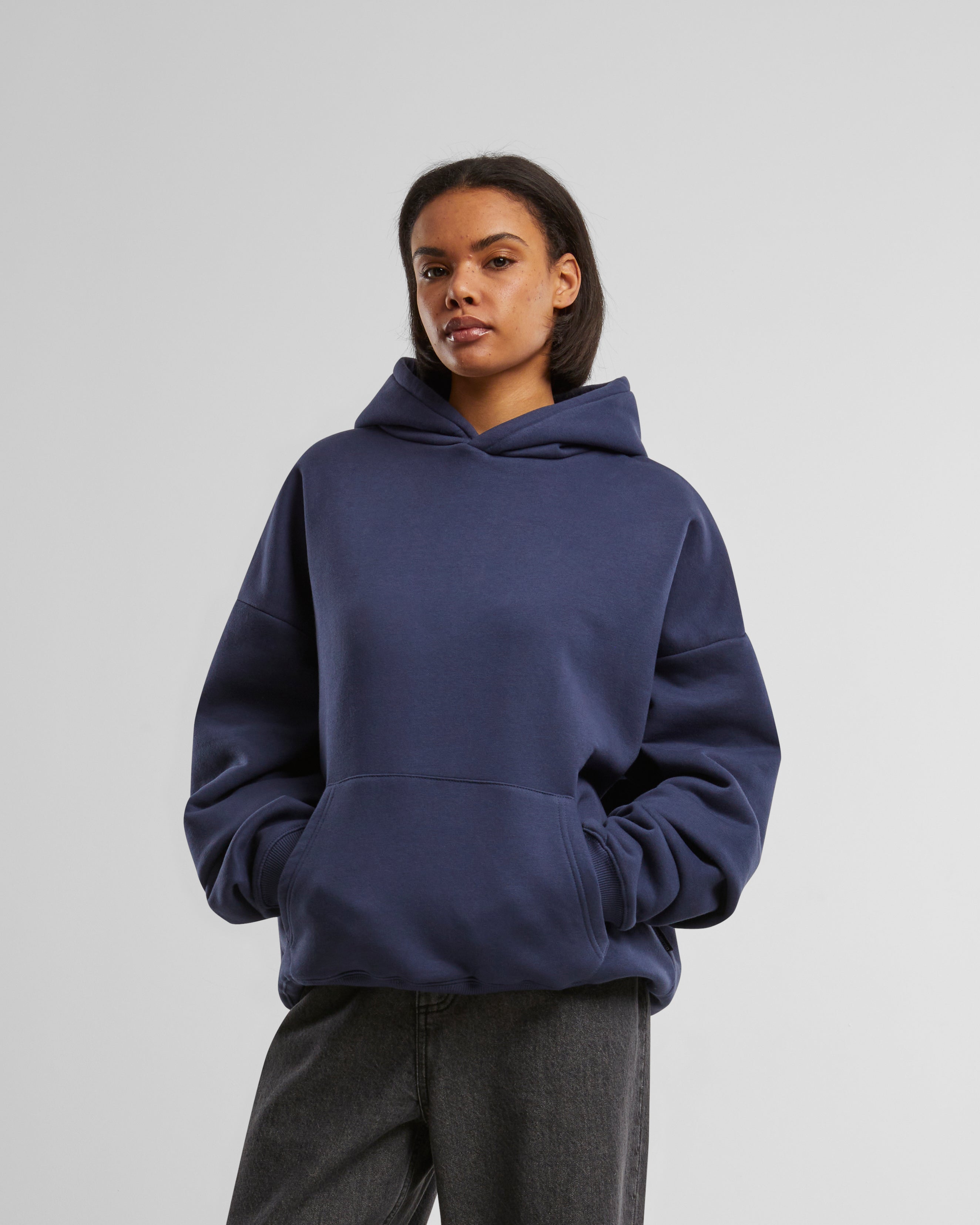 [状態◎✨]size1 gadid anoniem BERNY / NAVY Navy Oversized Gym Hoodie | 247 | REPRESENT