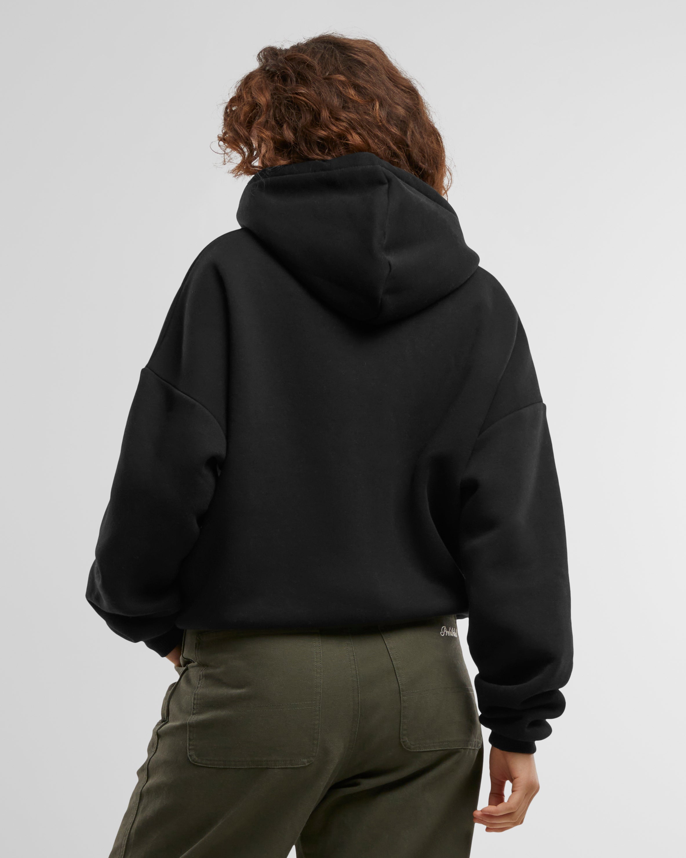 Oversized Zip Hoodie Black