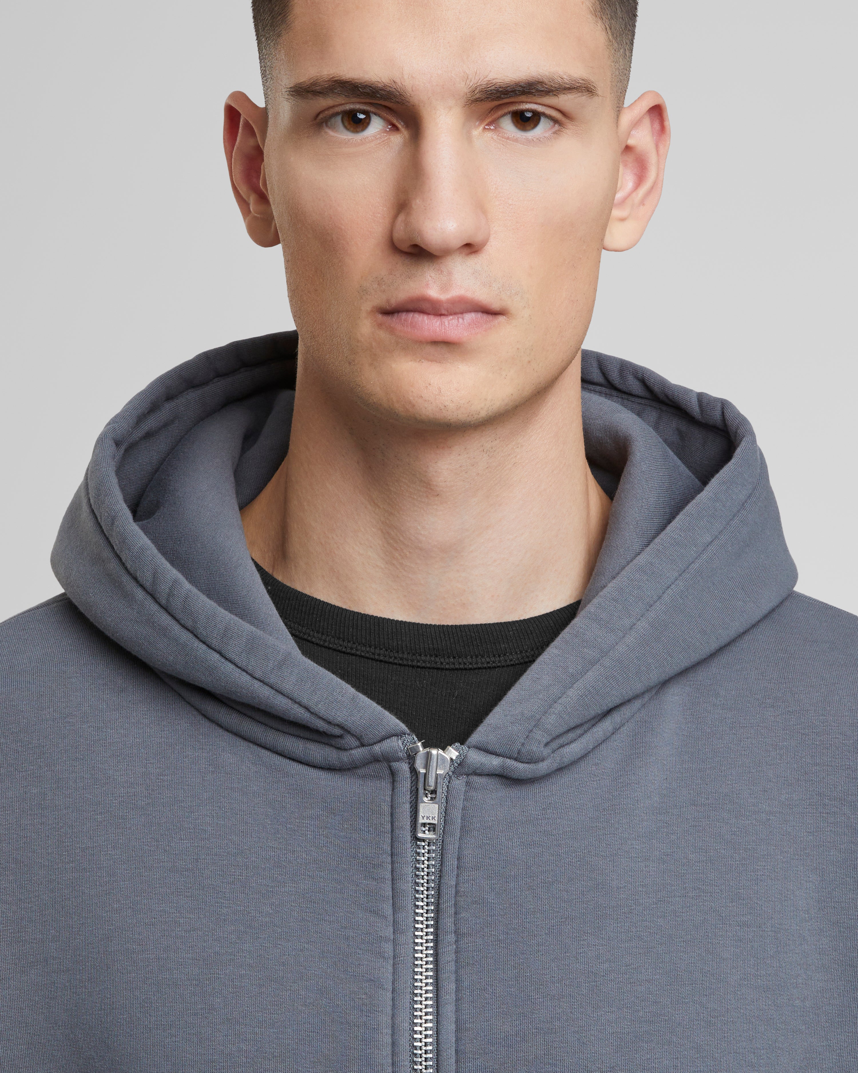 Oversized Zip Hoodie Grey (Stone Washed)