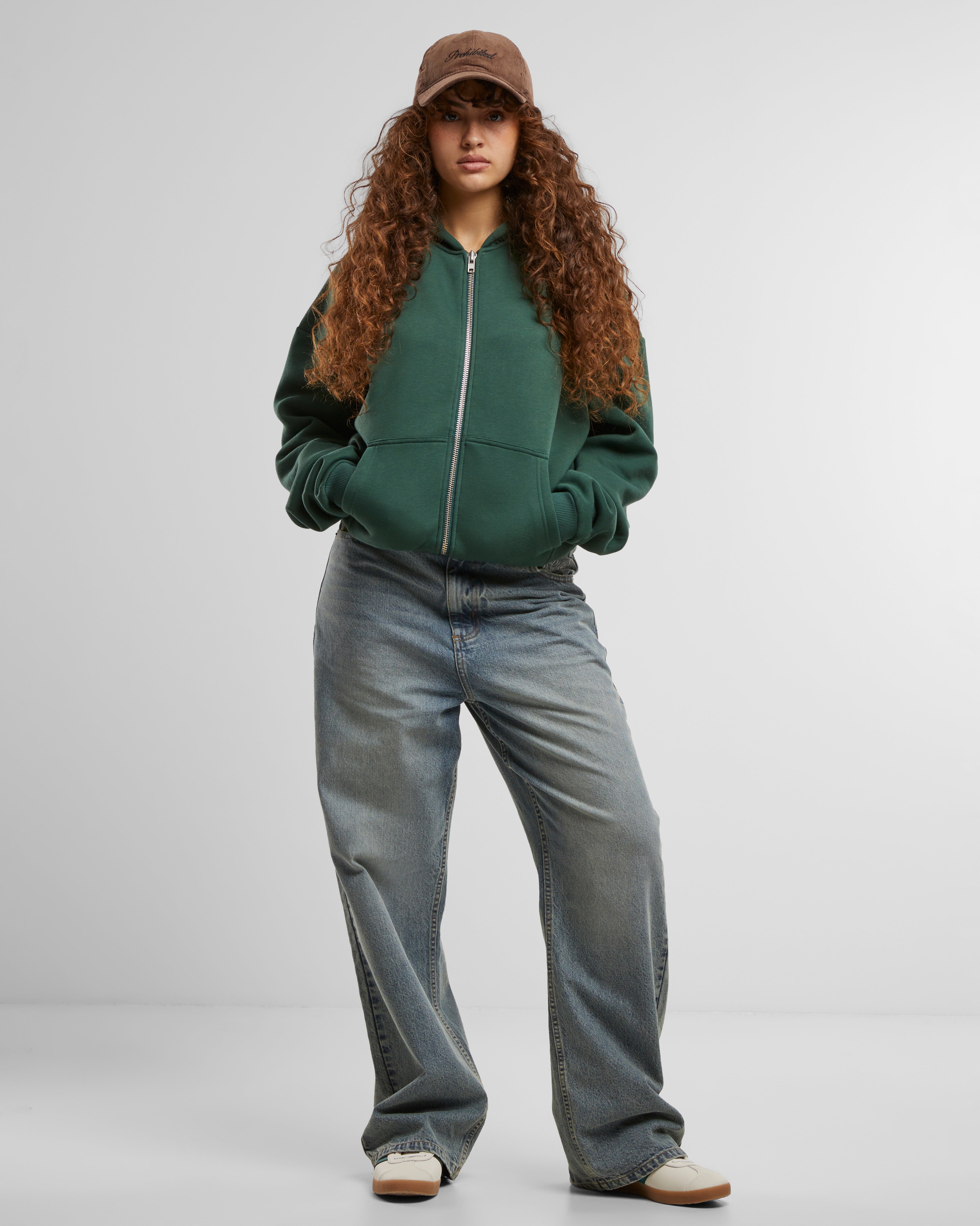 Oversized Zip-Hoodie British Racing Green – Prohibited