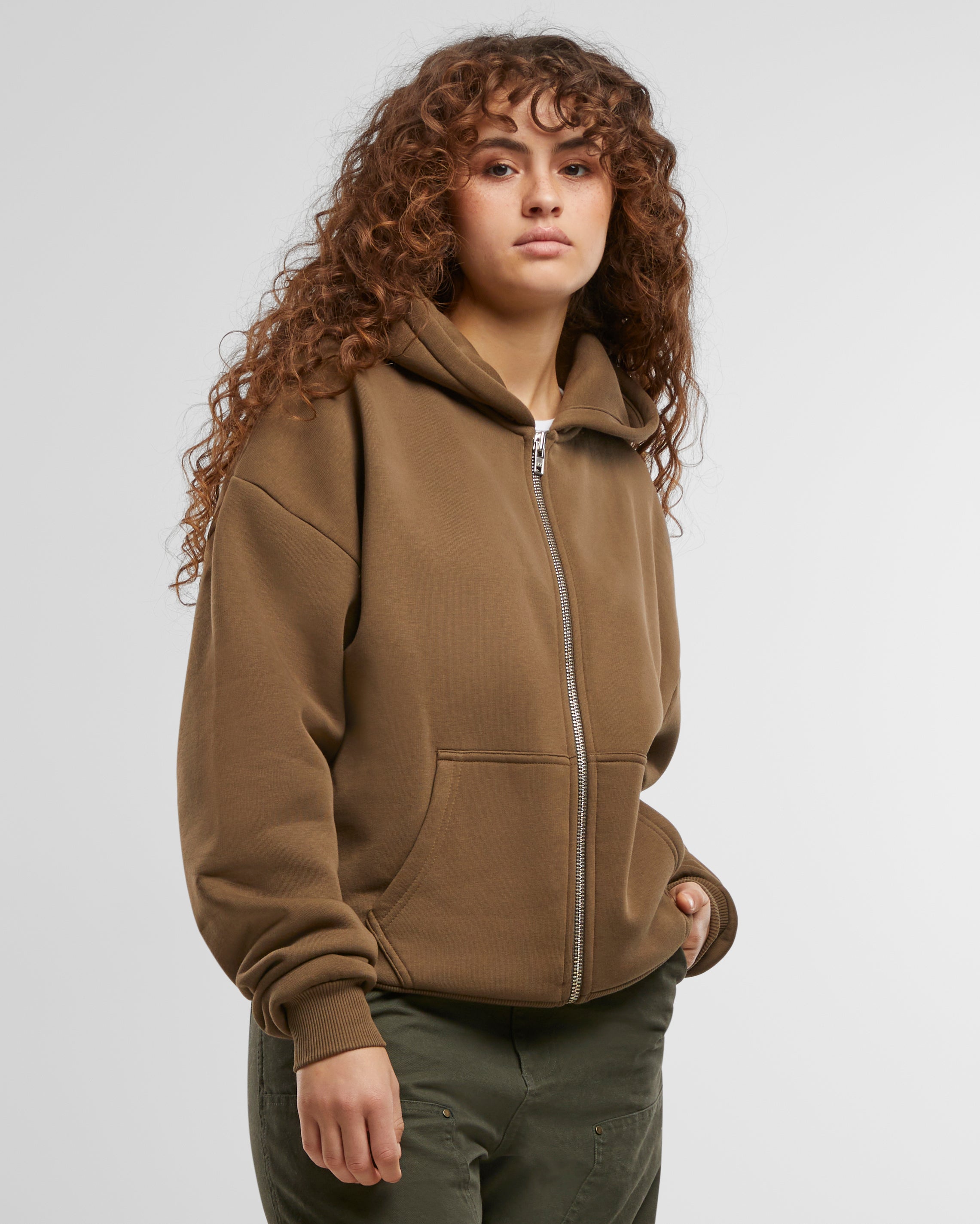 Oversized Zip-Hoodie Mocha (Stone Washed) – Prohibited