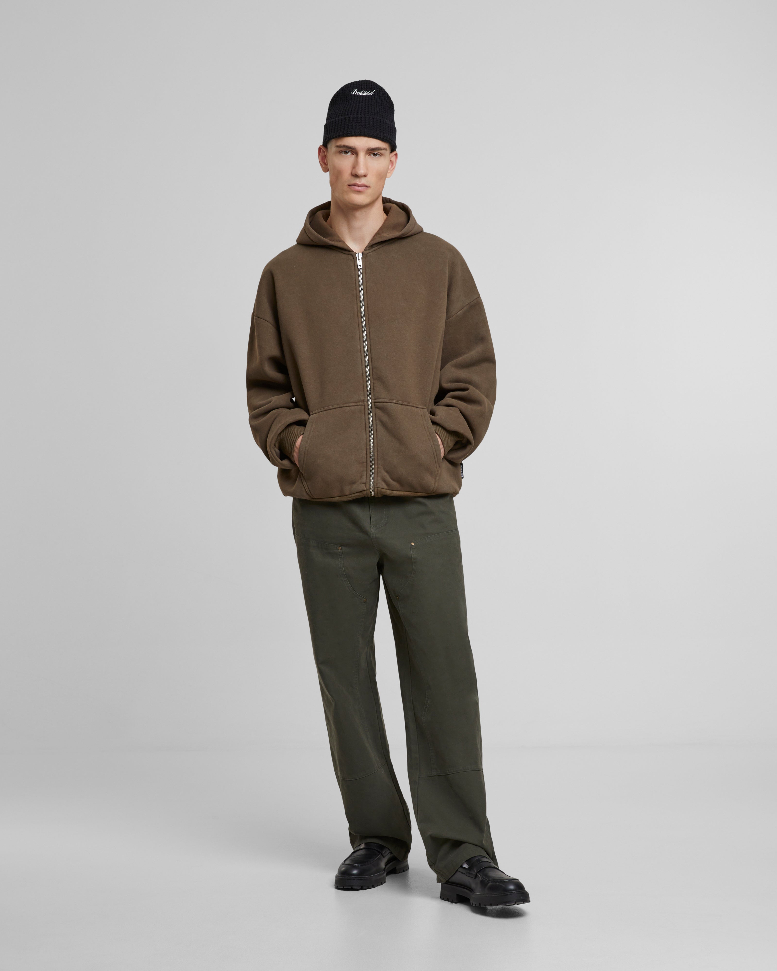 Oversized Zip-Hoodie Mocha (Stone Washed) – Prohibited