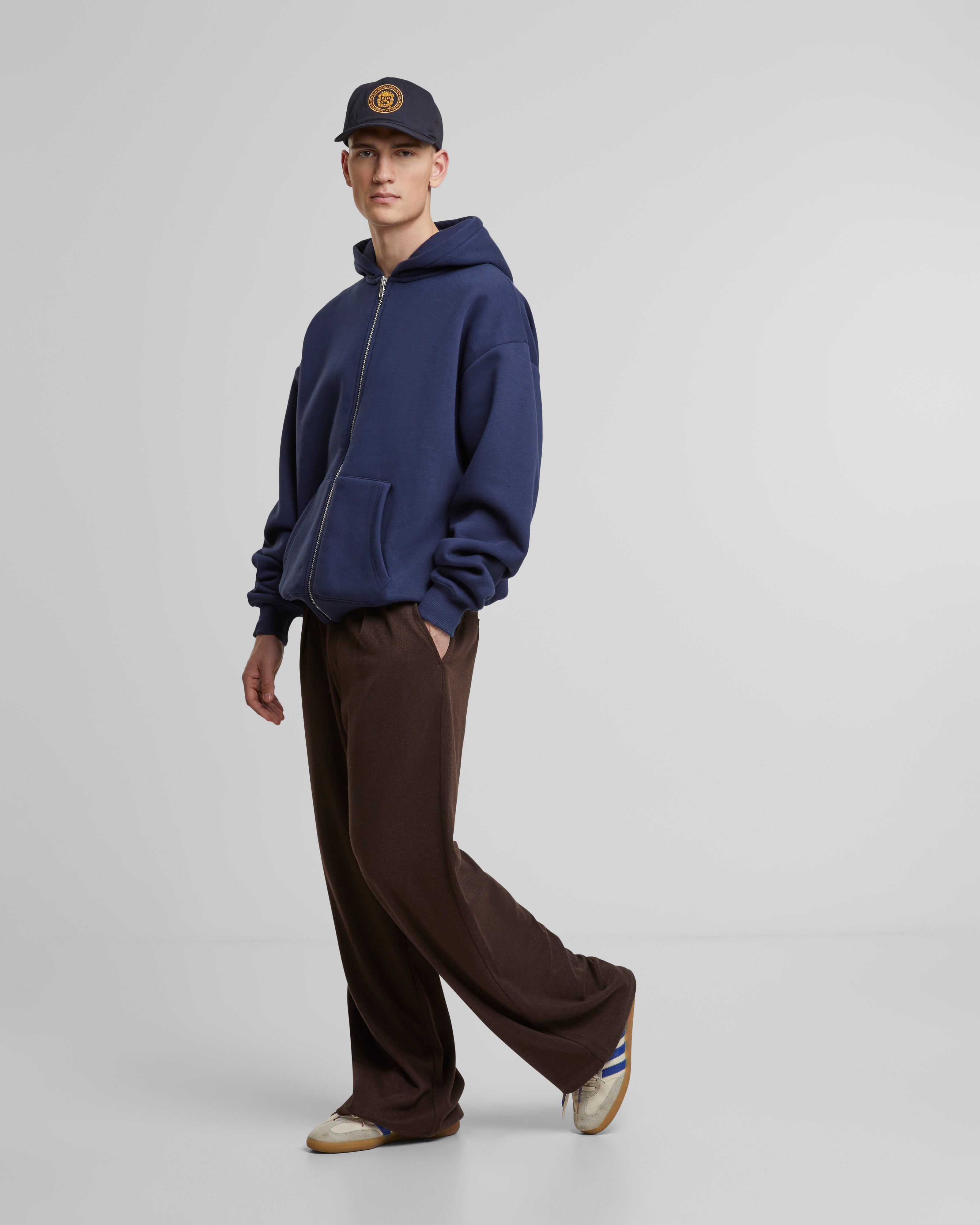 Oversized Zip-Hoodie Navy – Prohibited