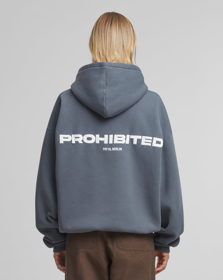 10119 Zip-Hoodie Grey (Stone Washed) – Prohibited