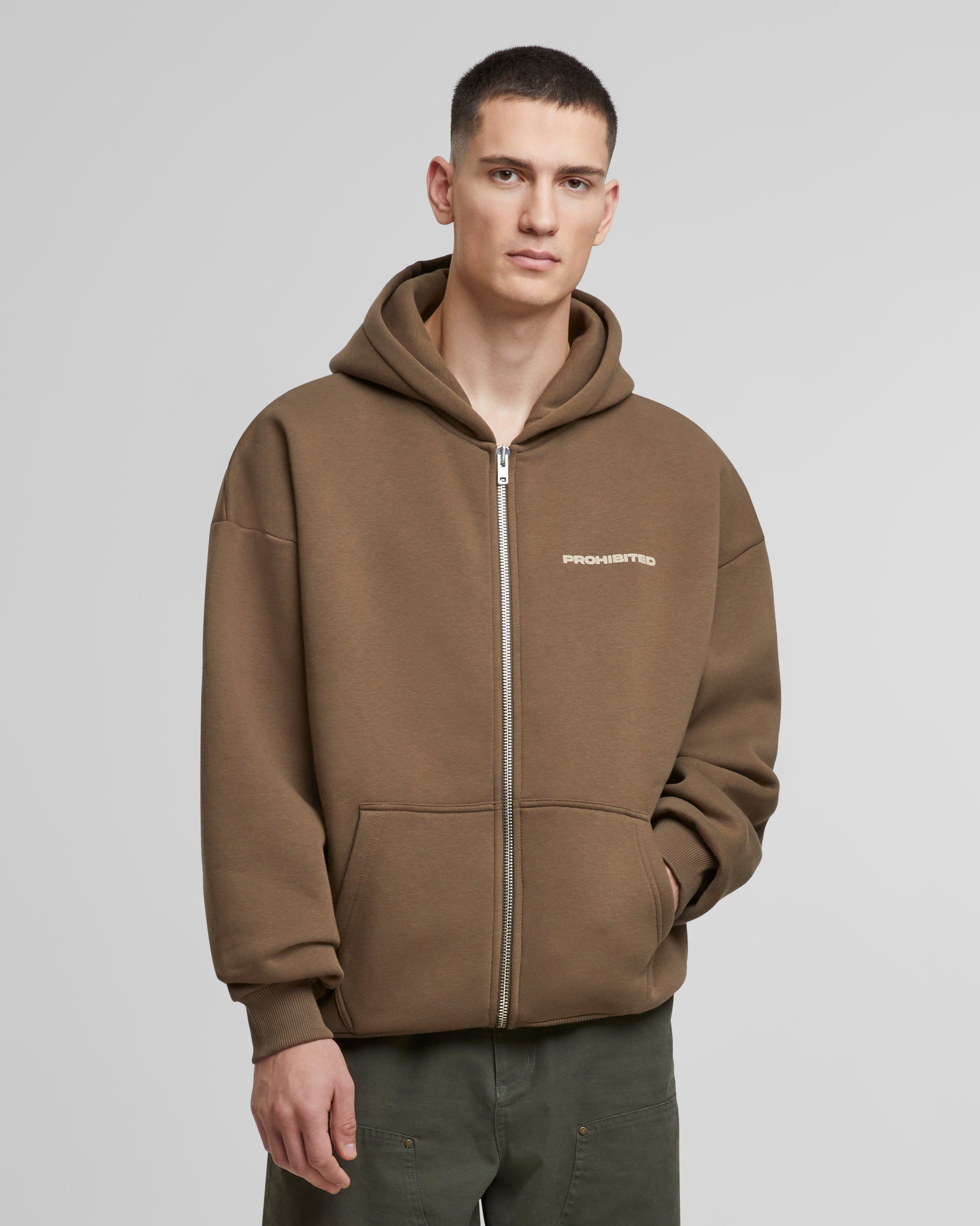 10119 Zip-Hoodie | Mokka