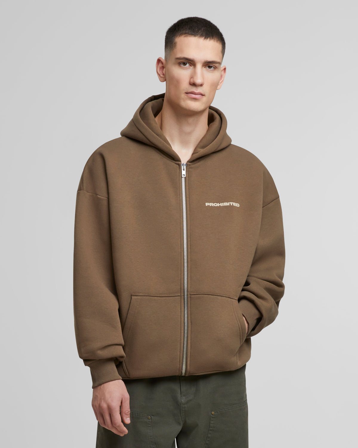 10119 Zip-Hoodie | Mokka