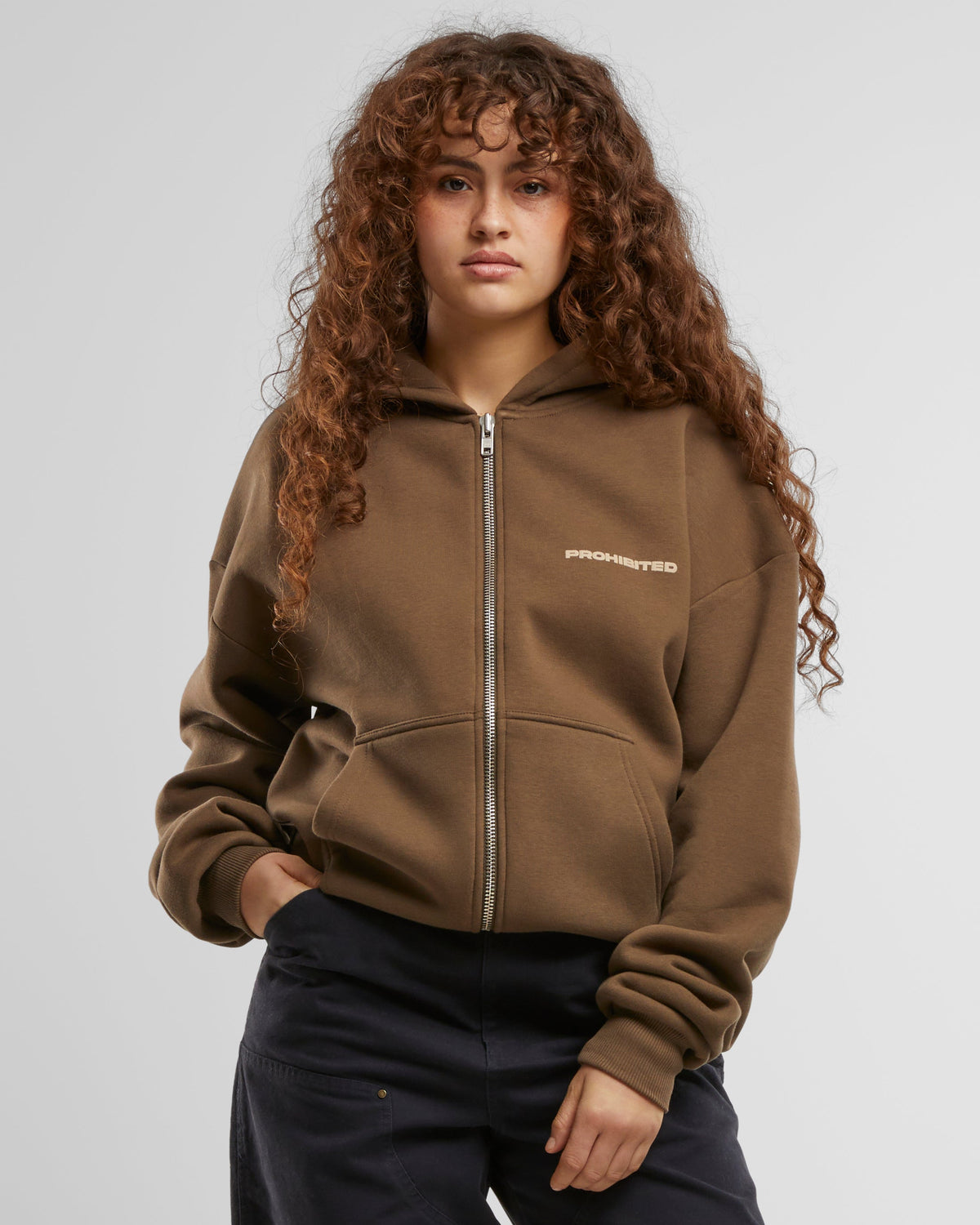 10119 Zip-Hoodie | Mokka