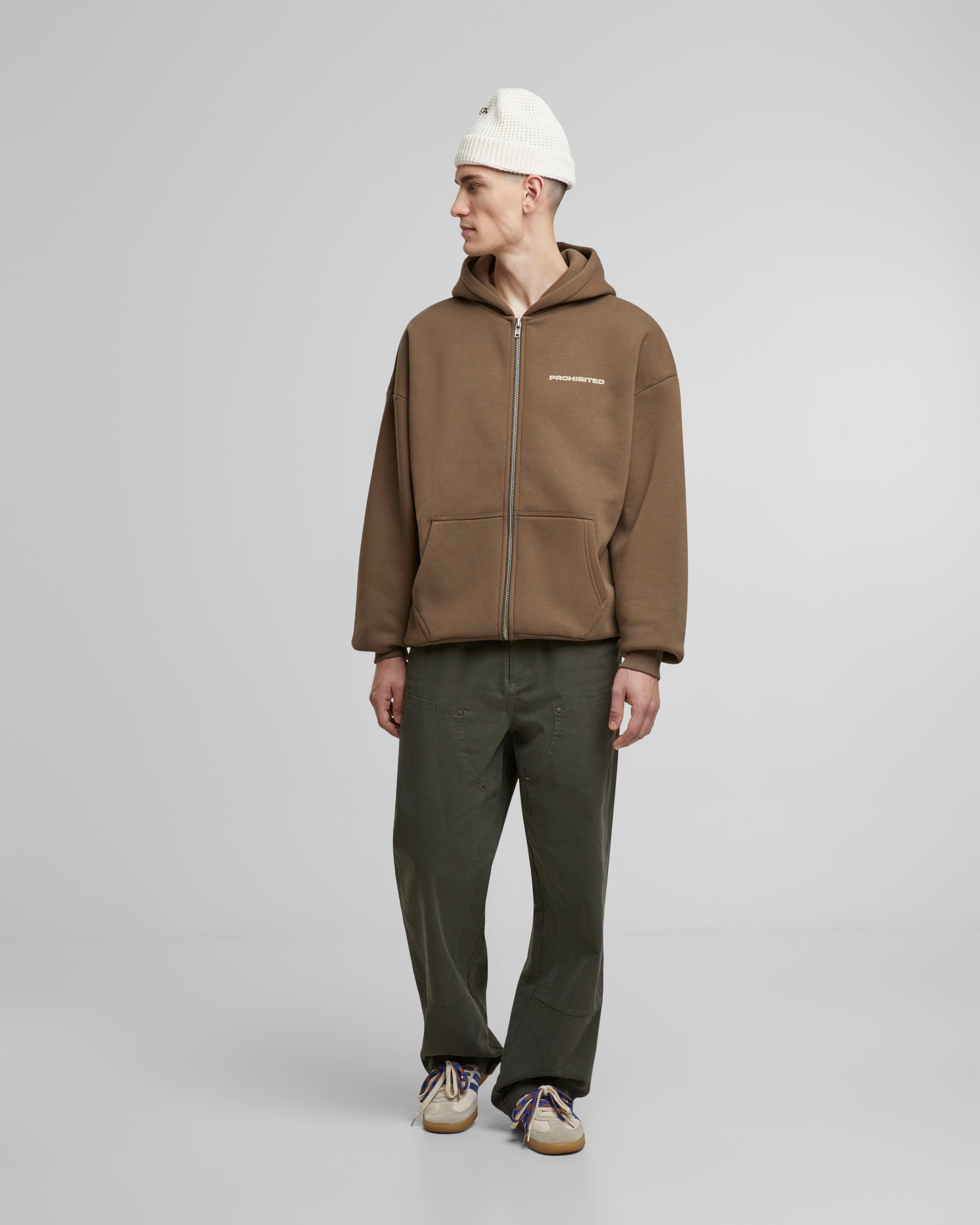 10119 Zip-Hoodie | Mokka