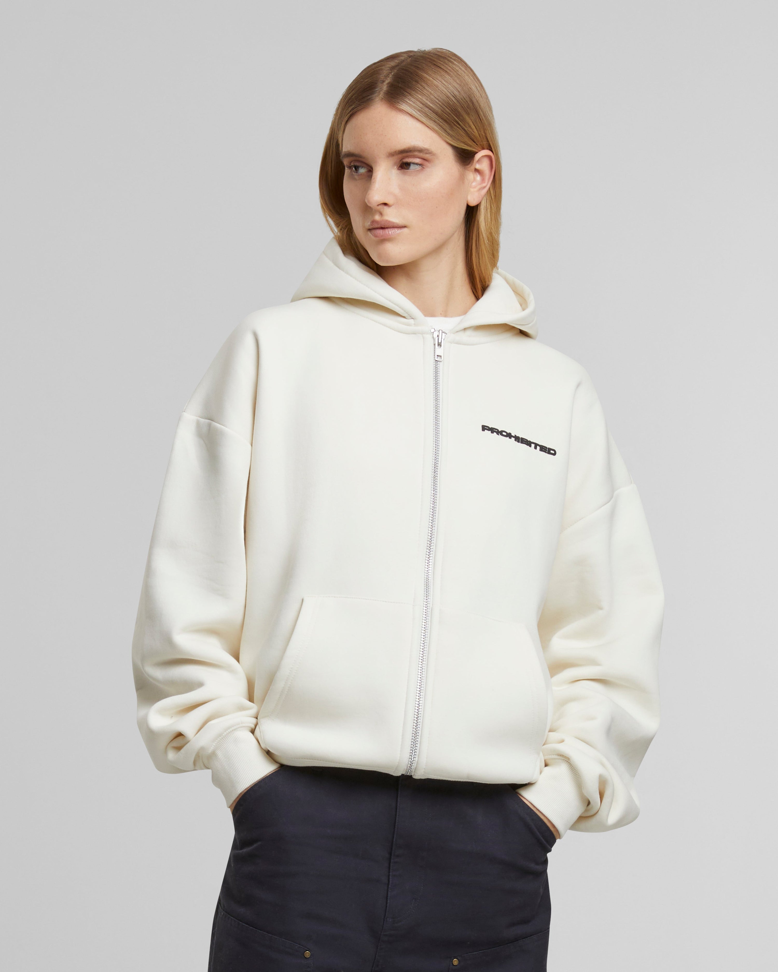 10119 Zip-Hoodie | Cream