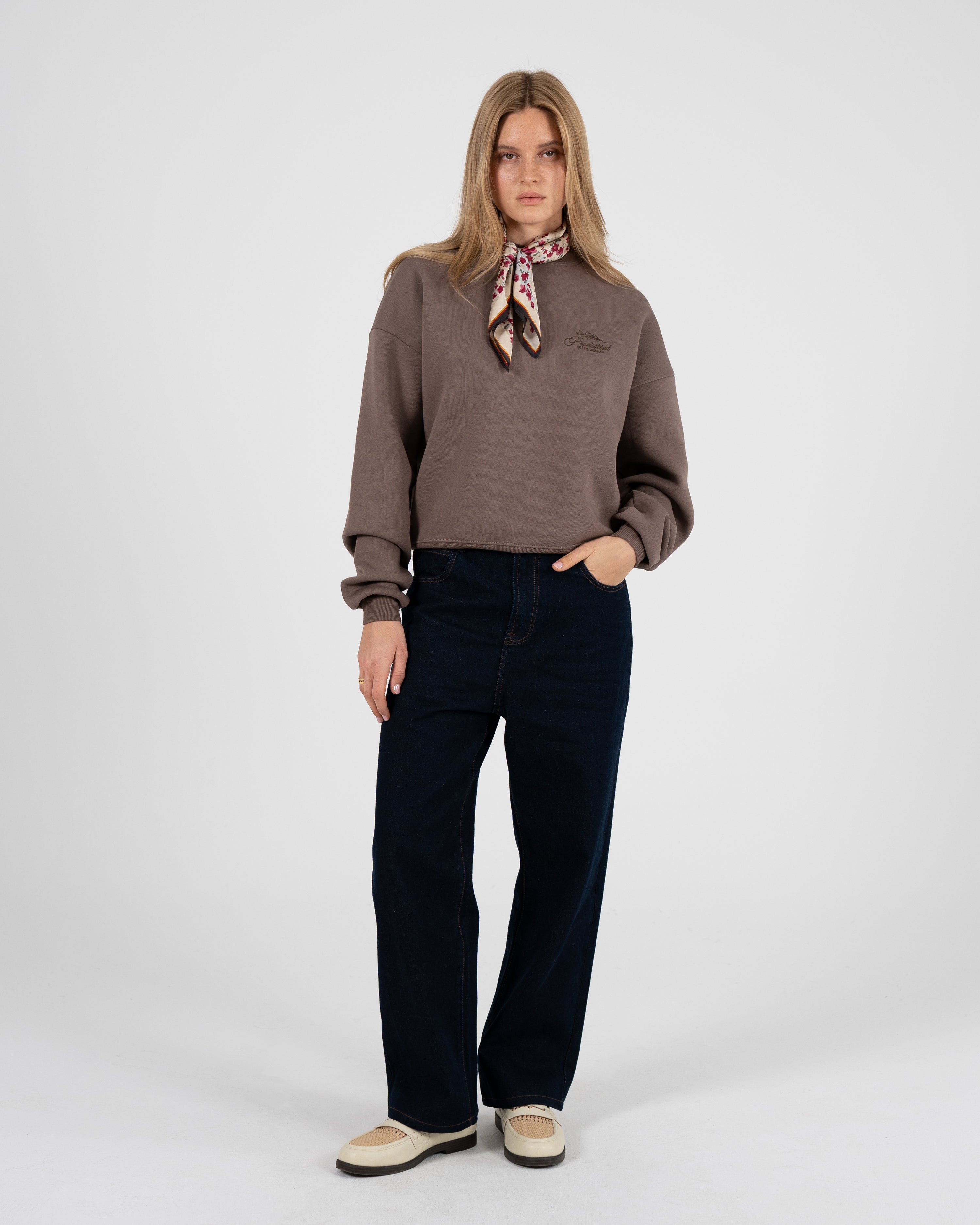 PB Leaf Crew Neck Clay