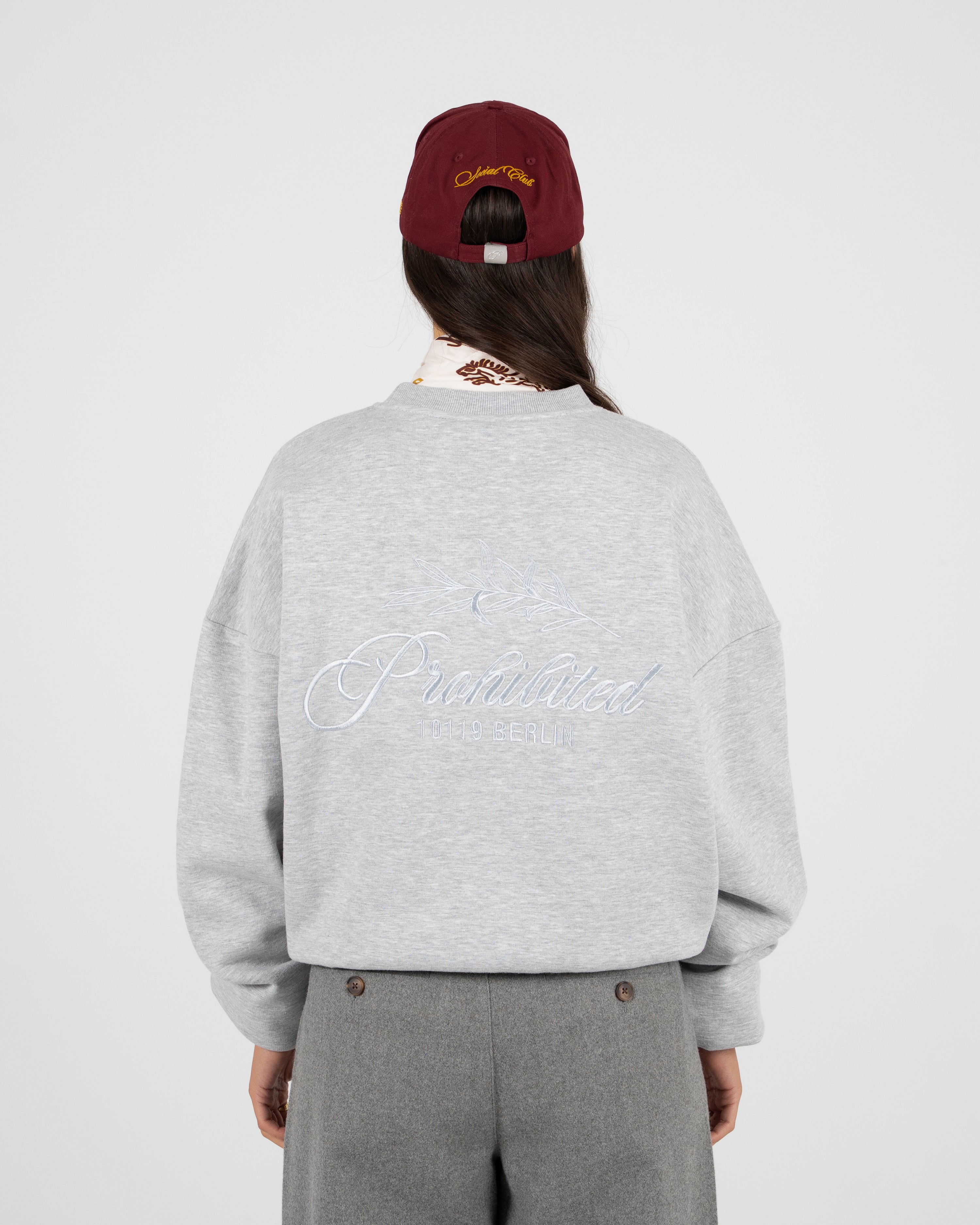 PB Leaf Crew Neck Grey Melange