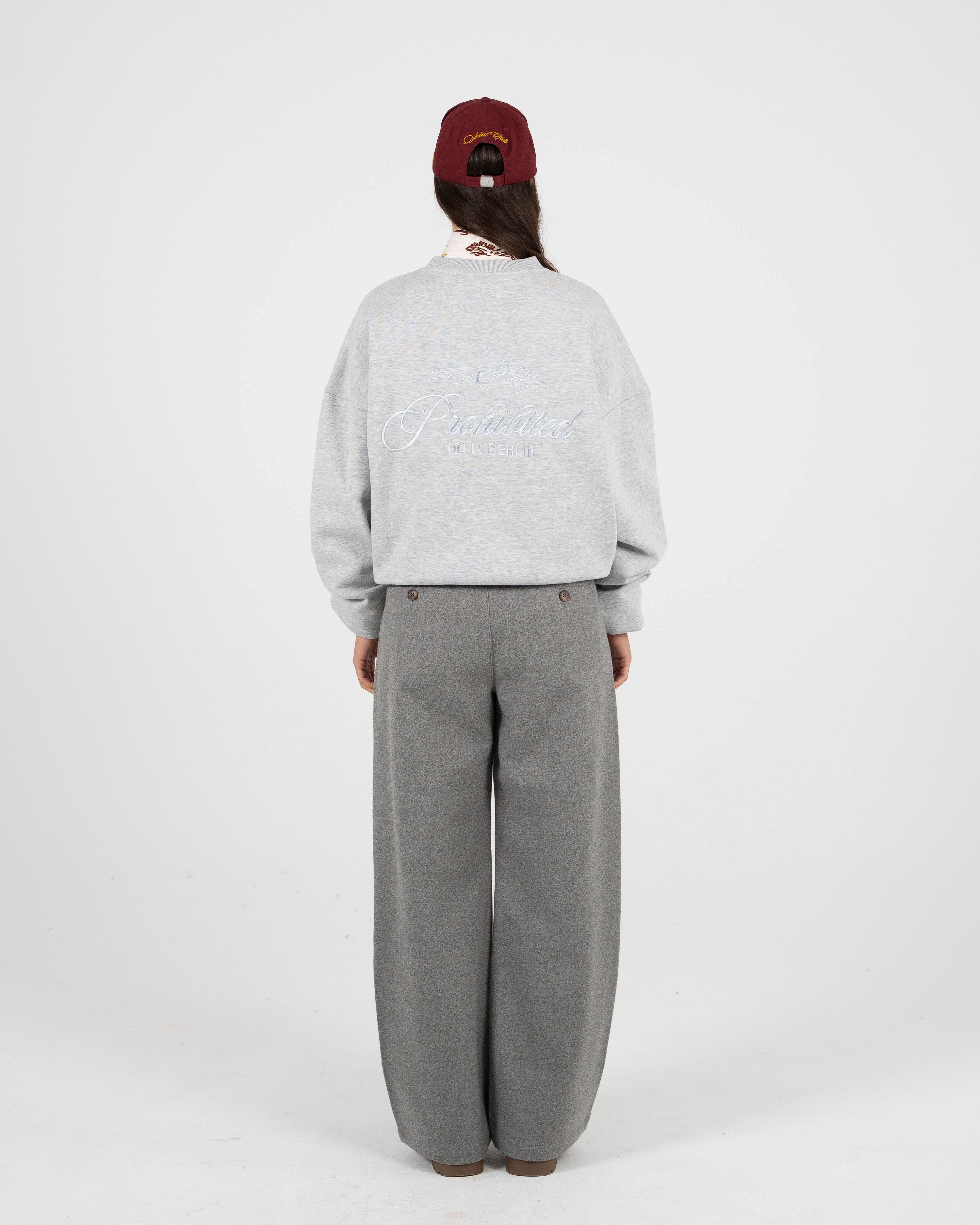 PB Leaf Crew Neck Grey Melange