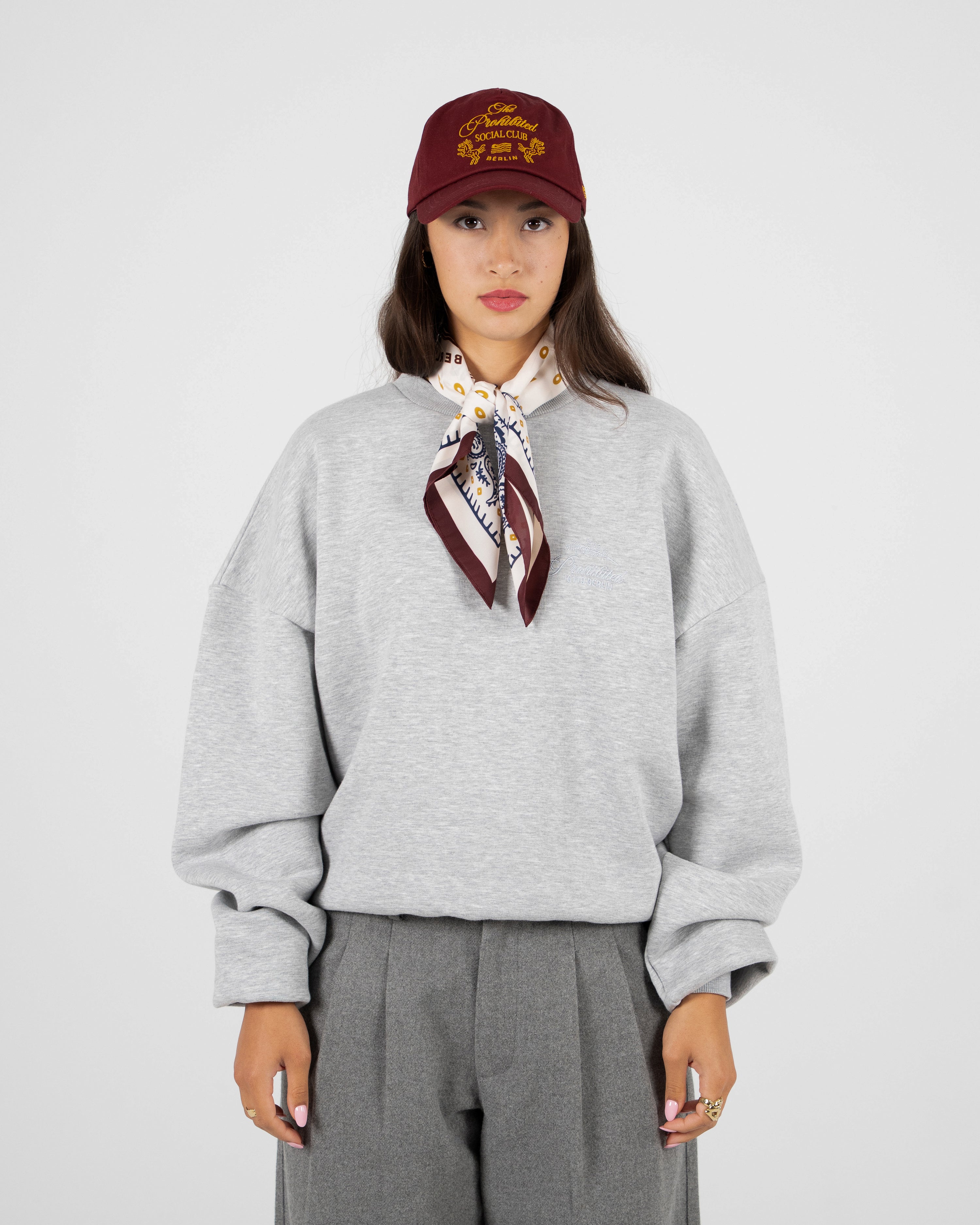 PB Leaf Crew Neck Grey Melange