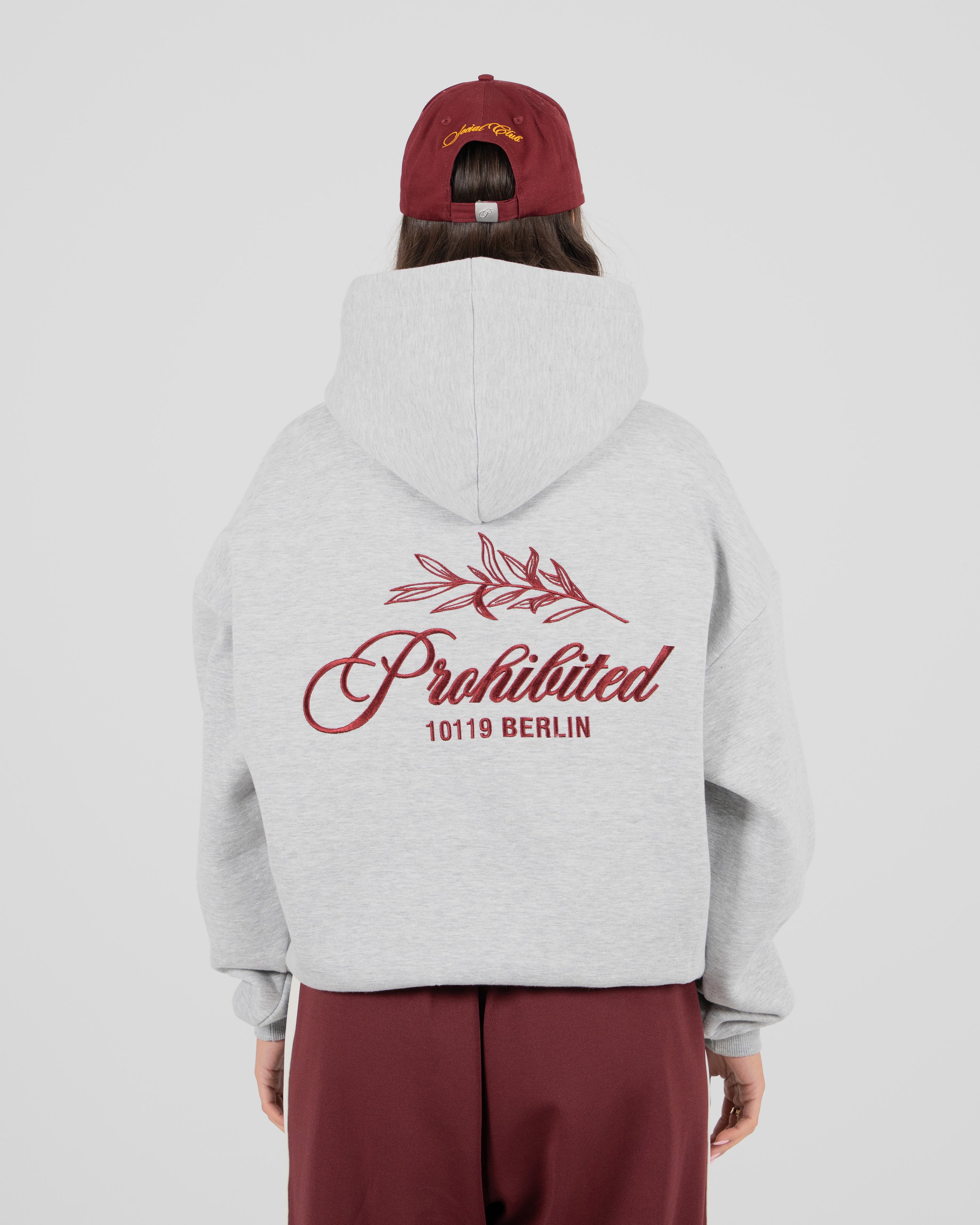 PB Leaf Hoodie Grey Melange