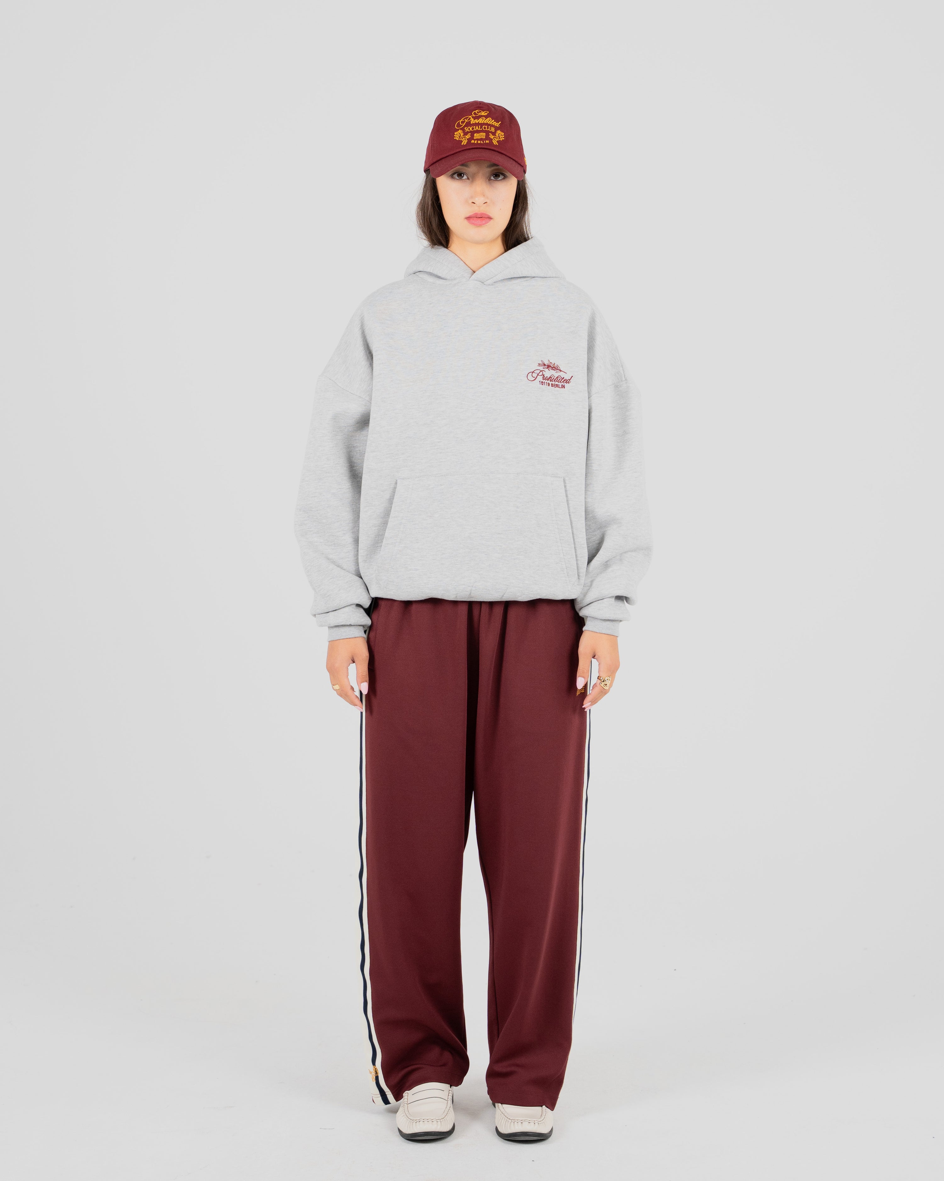 PB Leaf Hoodie Grey Melange