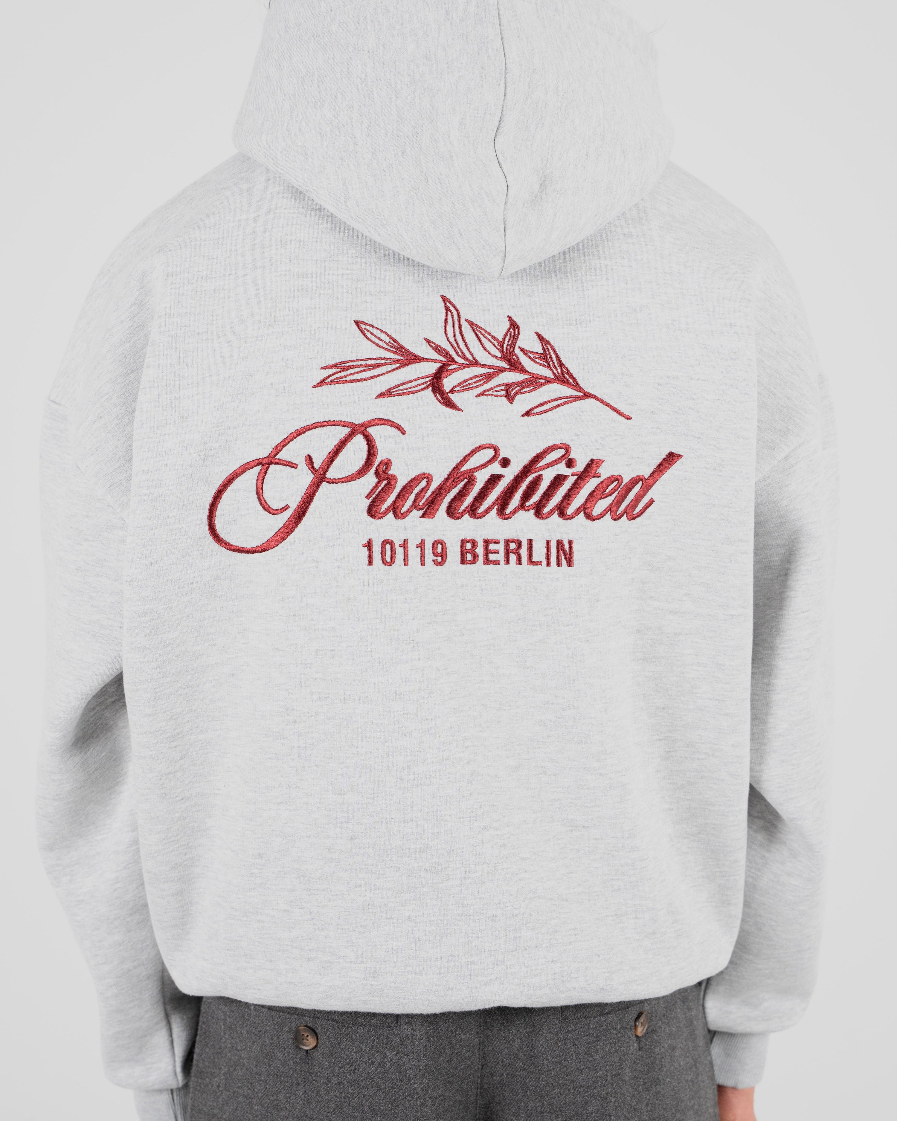 PB Leaf Hoodie Grey Melange