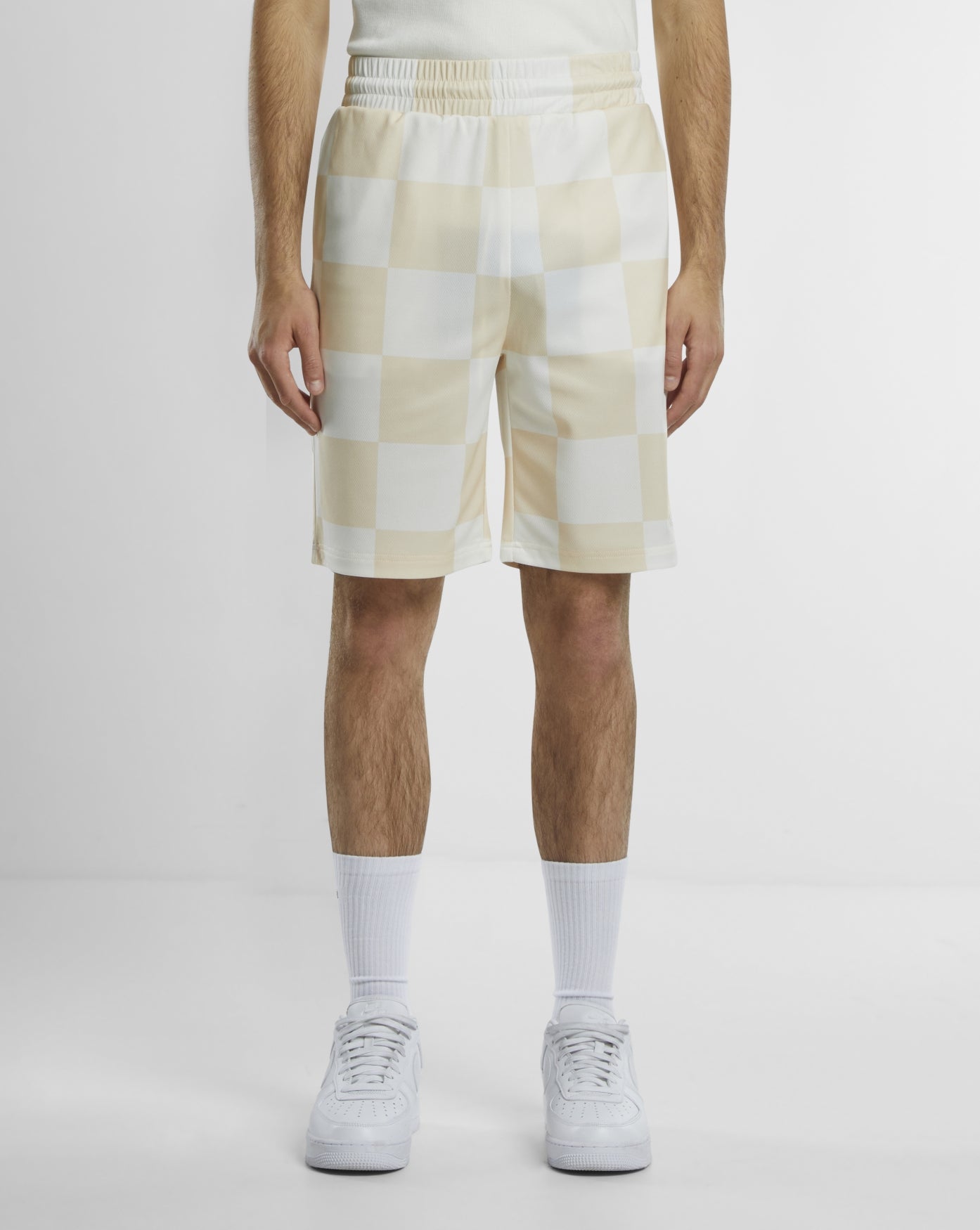 Checkered Shorts | Beige