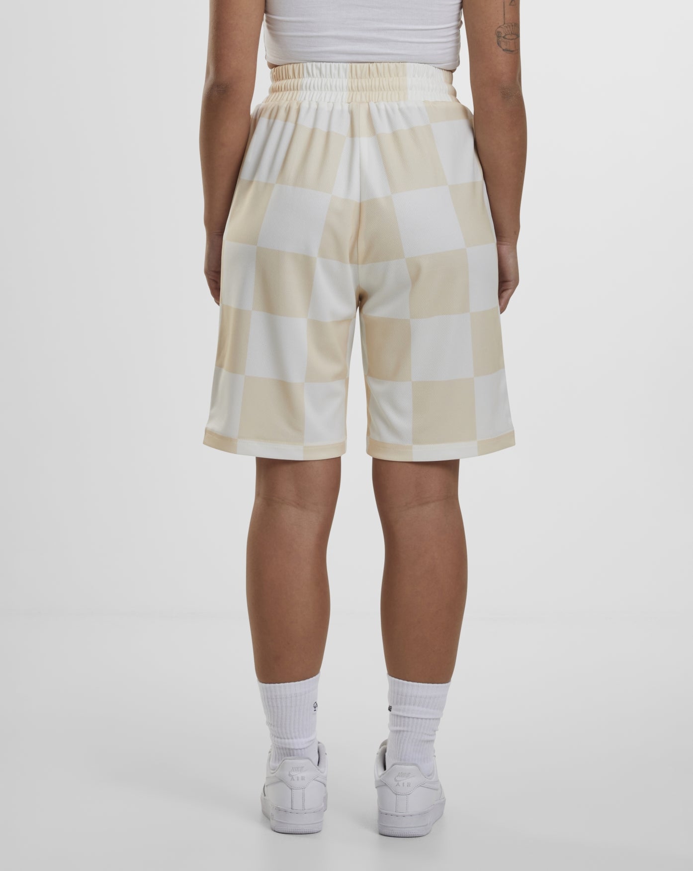Checkered Shorts | Beige