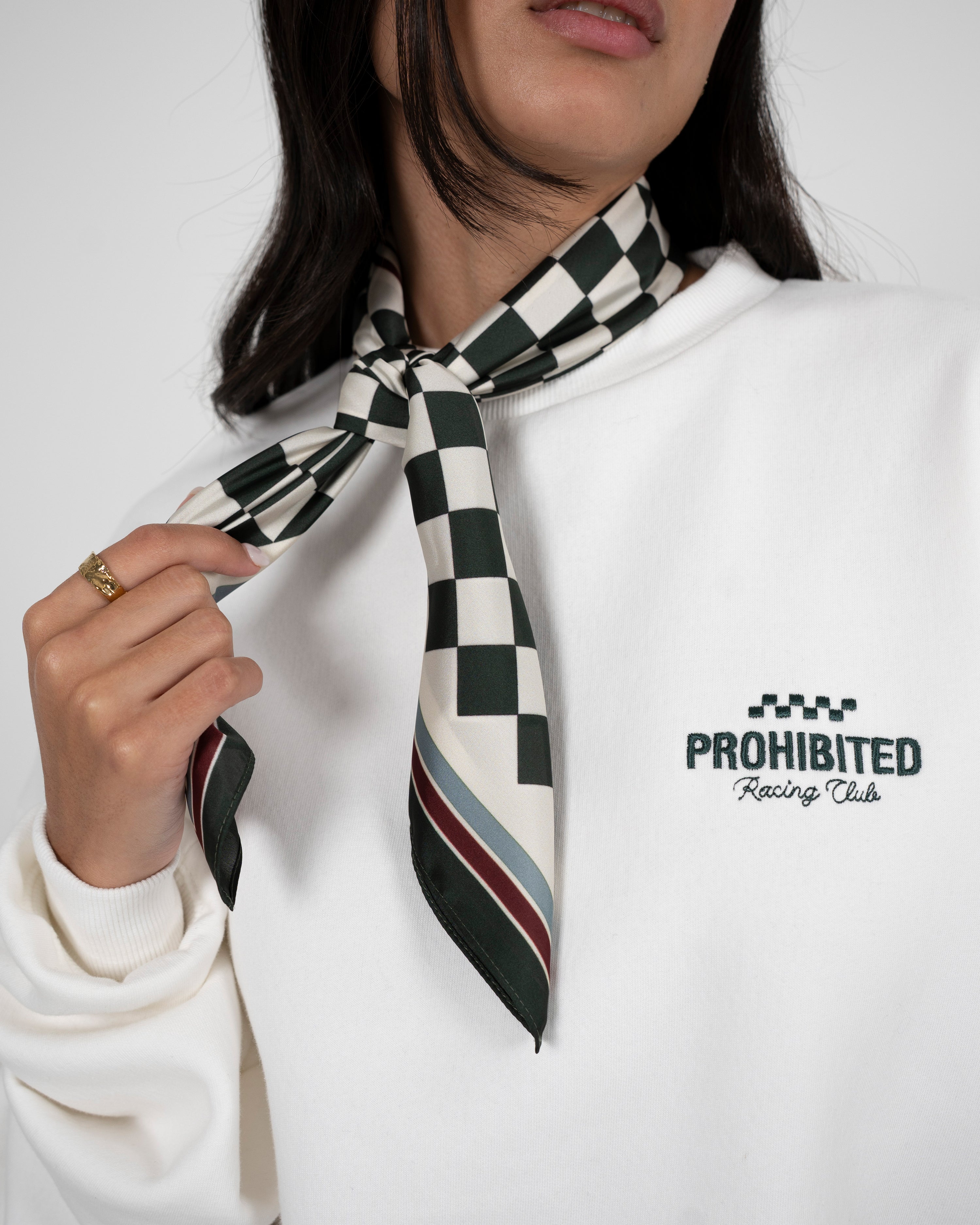 PMCO Checkered Scarf Green