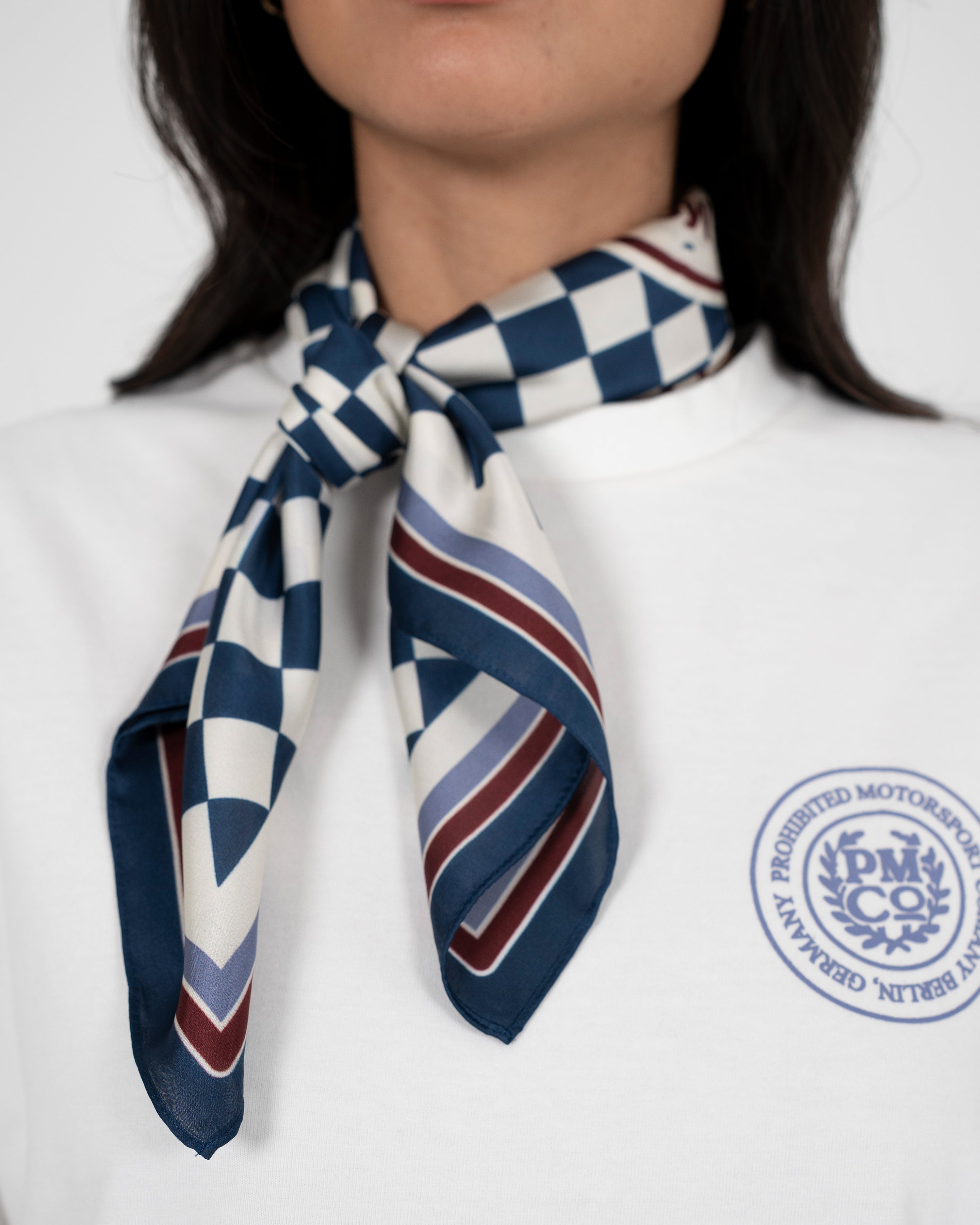 PMCO Checkered Scarf Navy