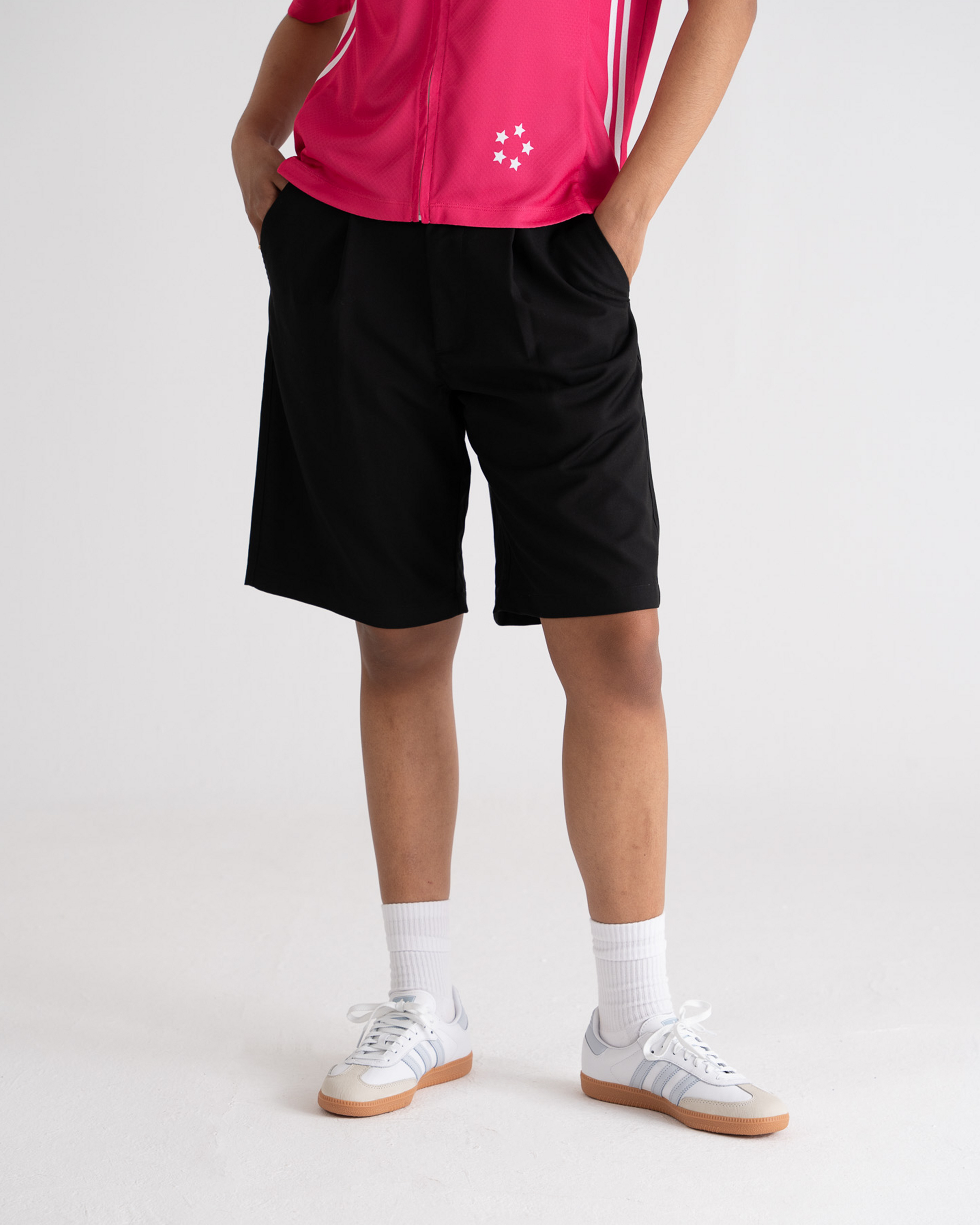 Pleated Shorts Black