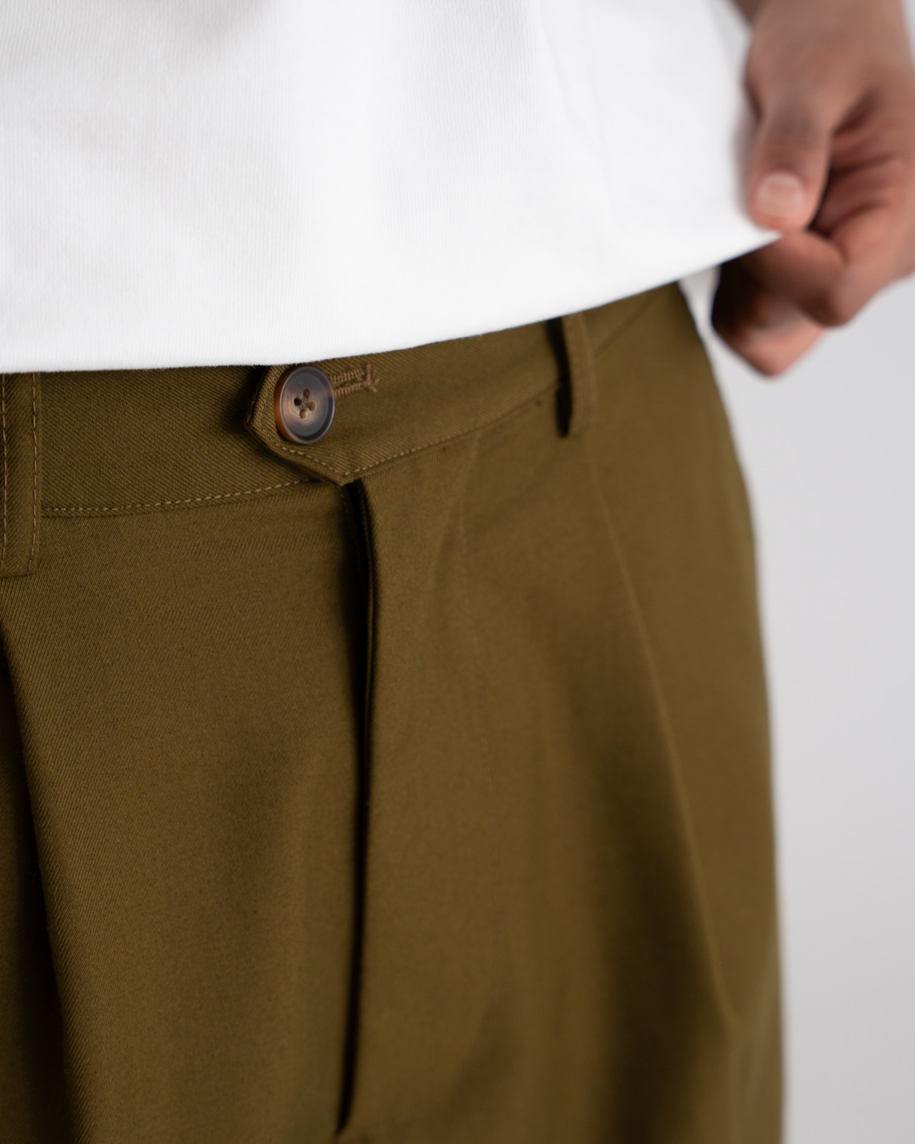 Pleated Shorts Green