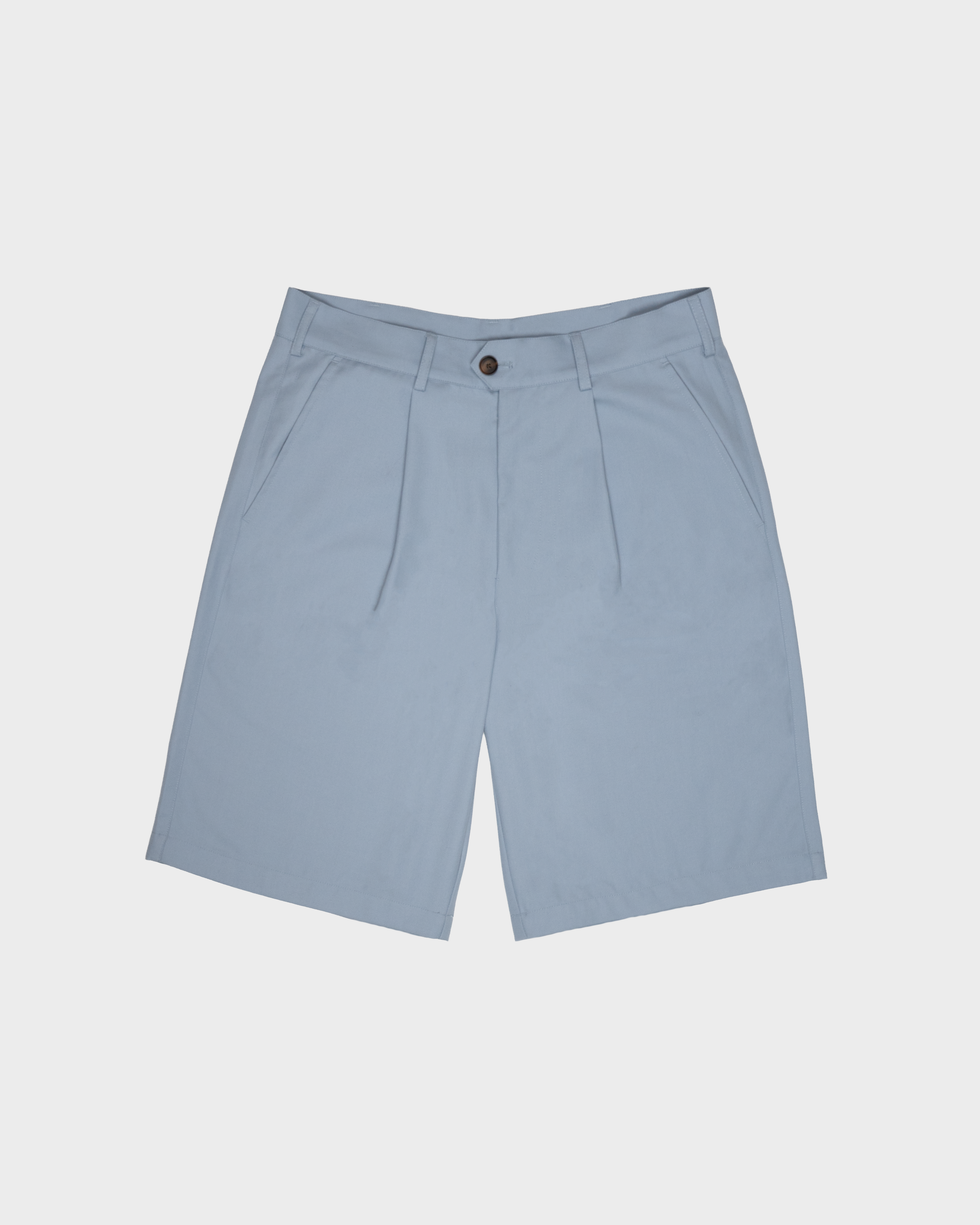 Pleated Shorts Light Blue
