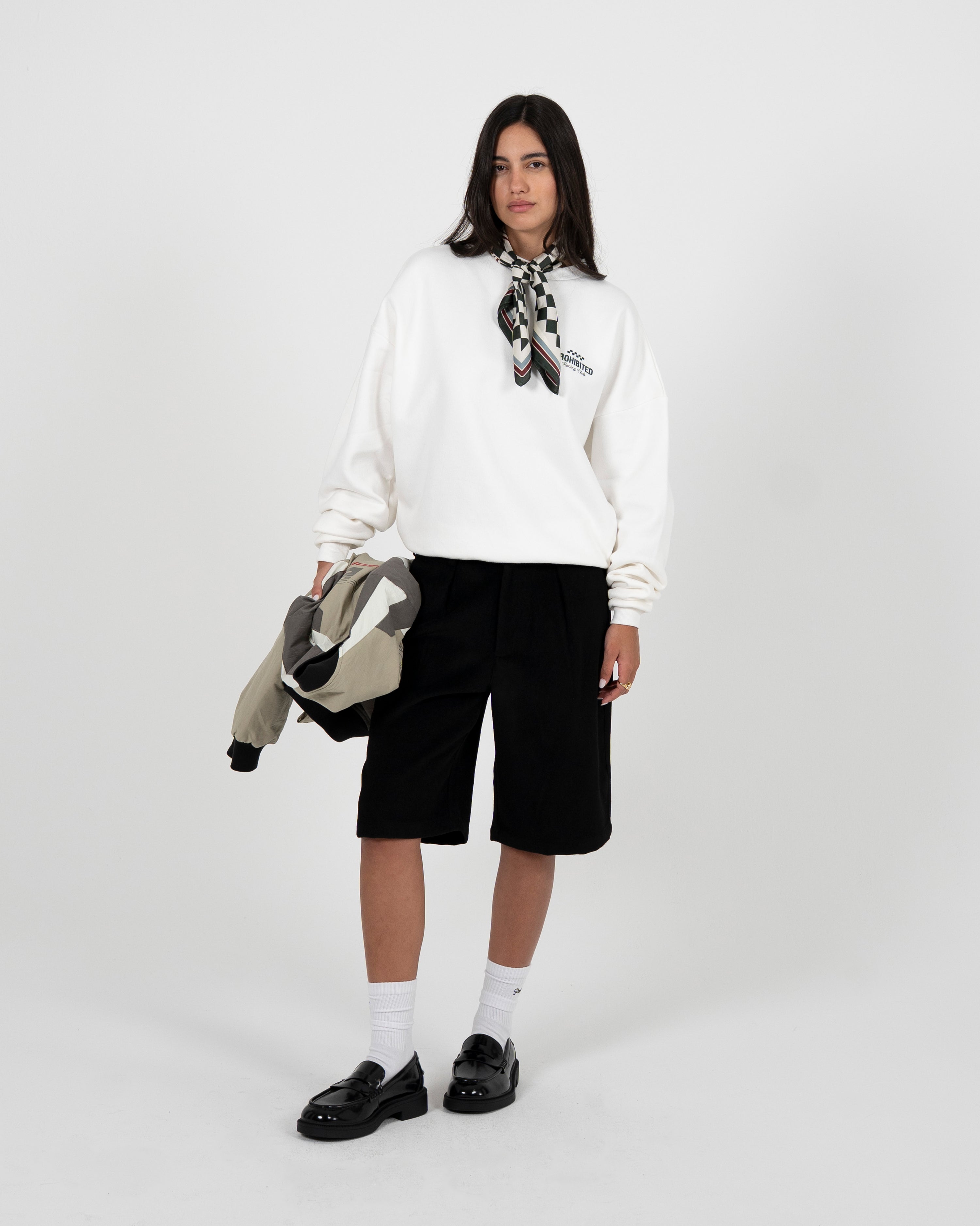 Podium Pleated Shorts Black