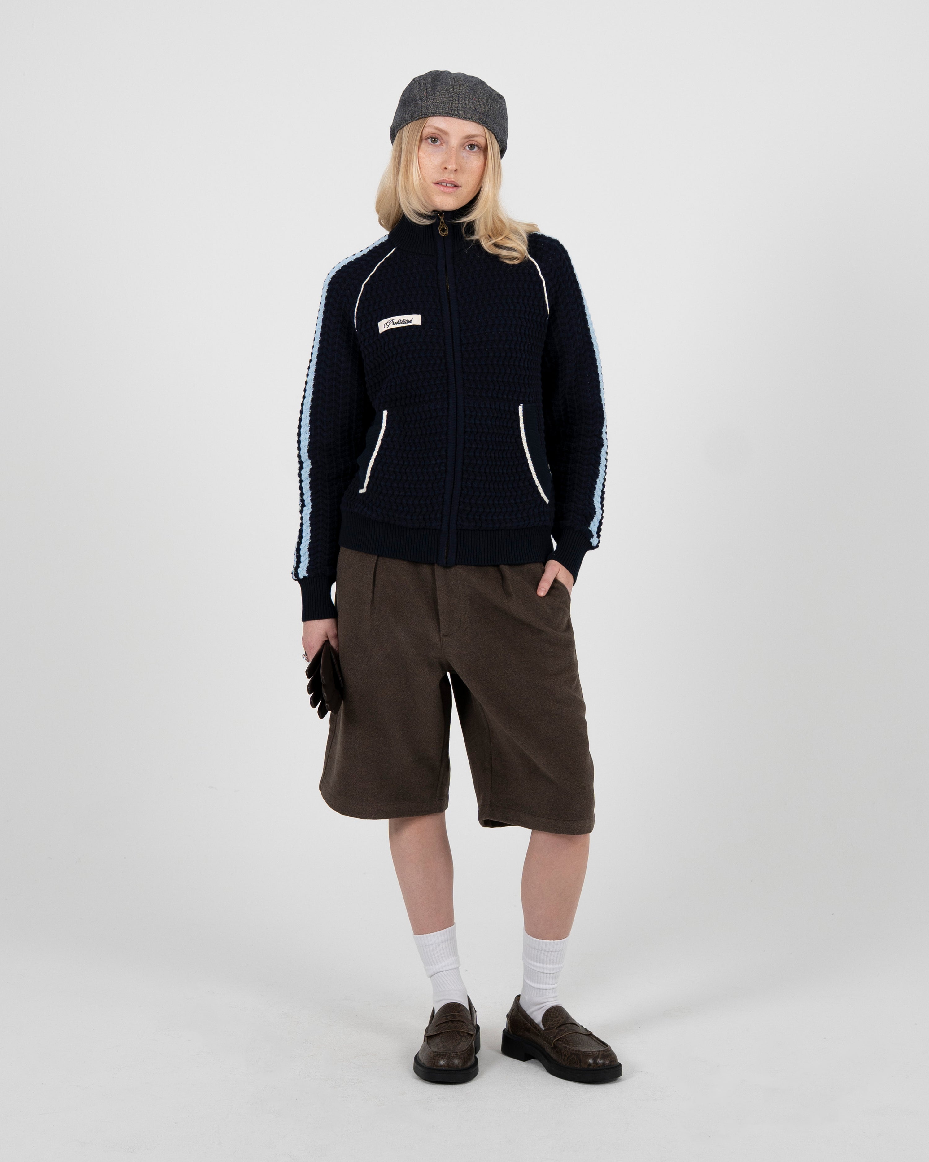 Podium Pleated Shorts Brown