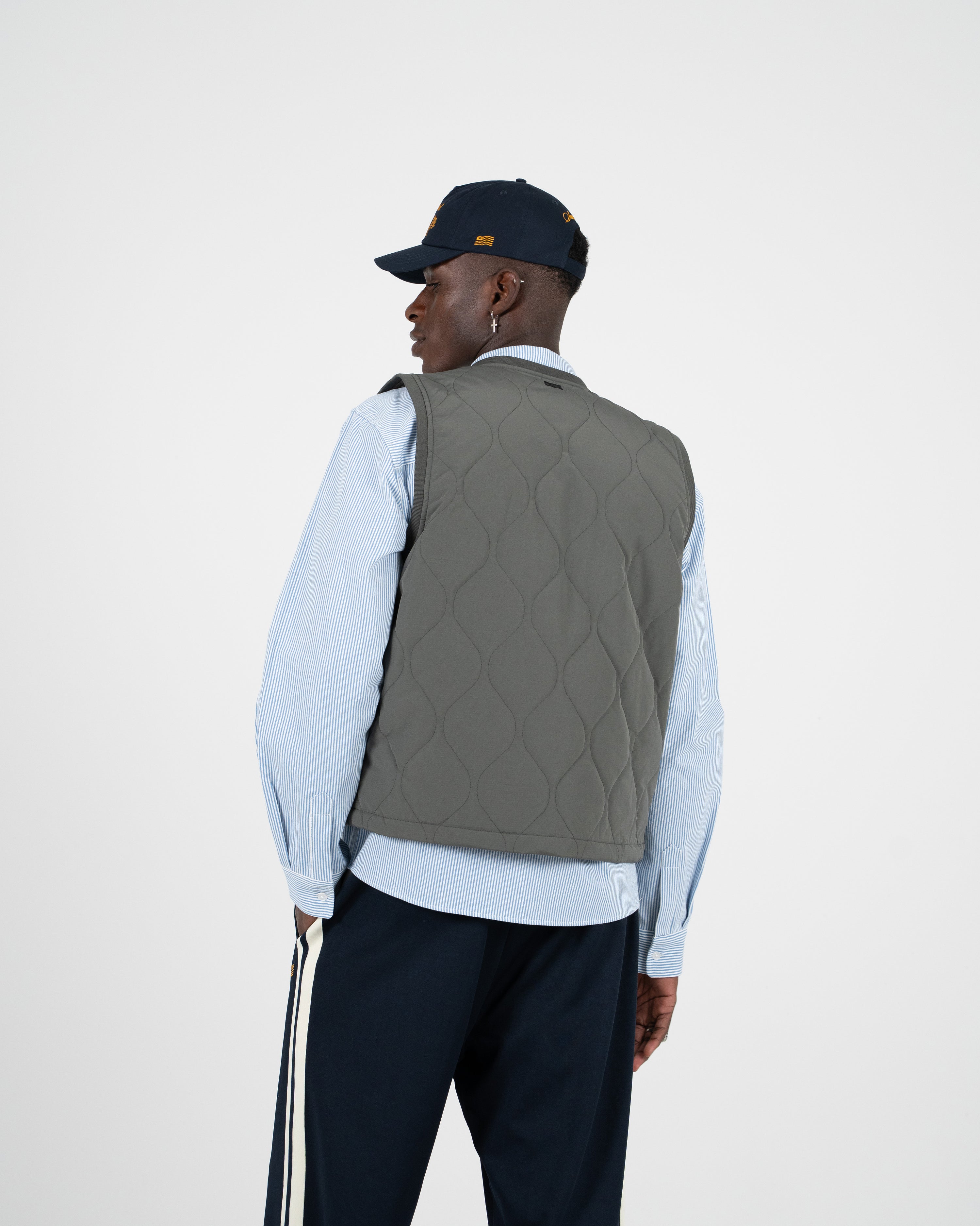 Quilted Club Vest Grey