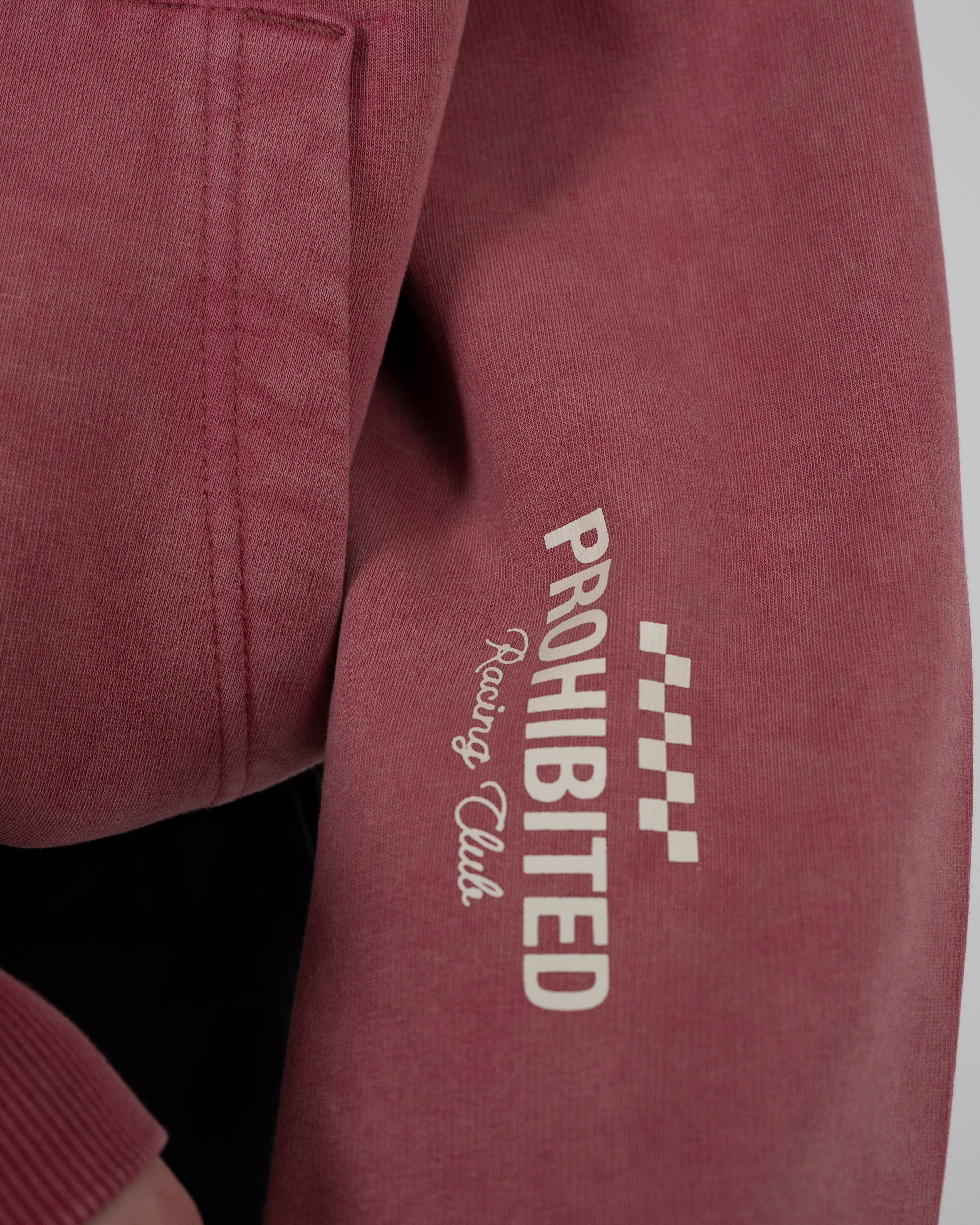 Race Patch Hoodie Red (Stone Washed)