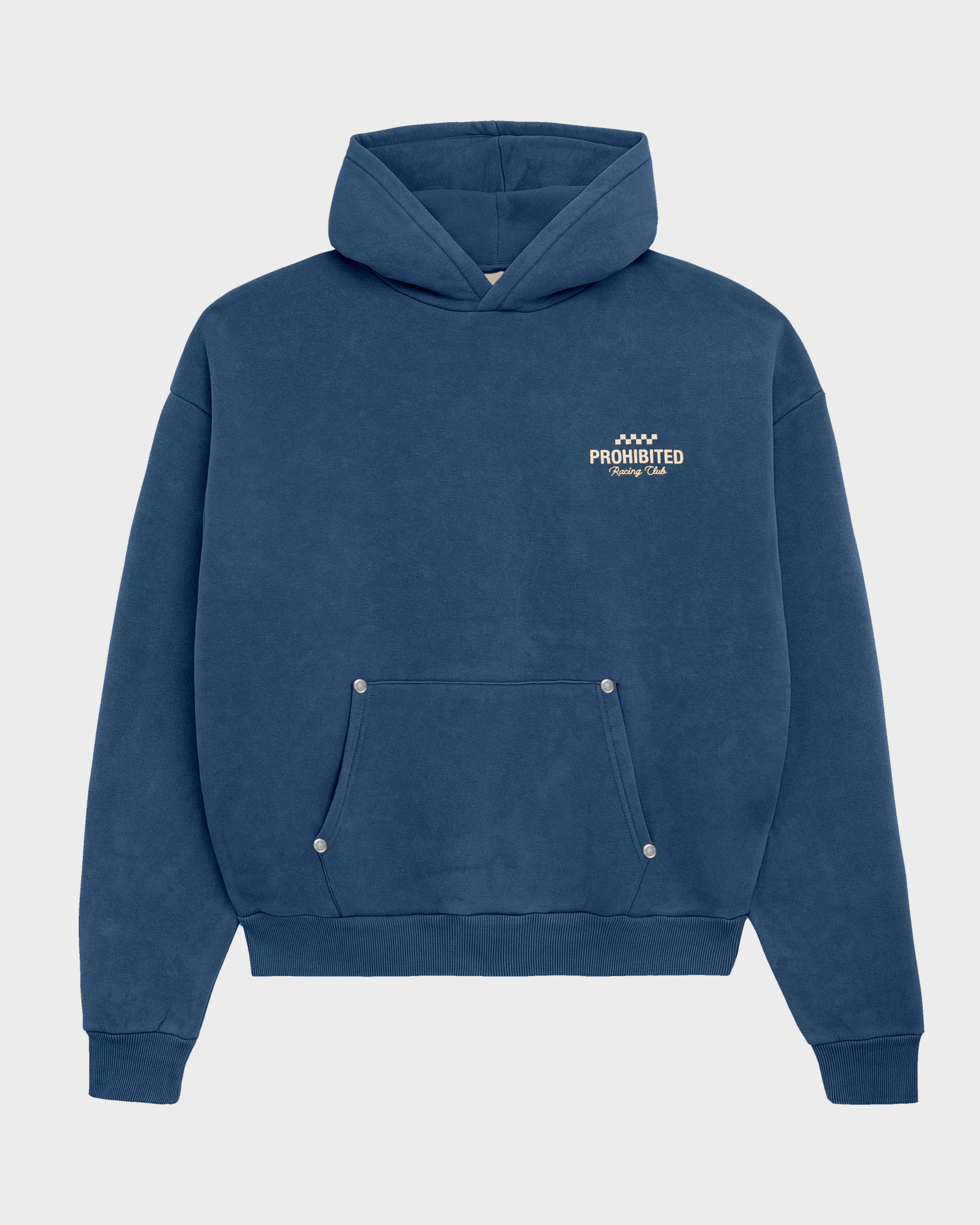 Racing Club Hoodie Blue (Stone Washed)