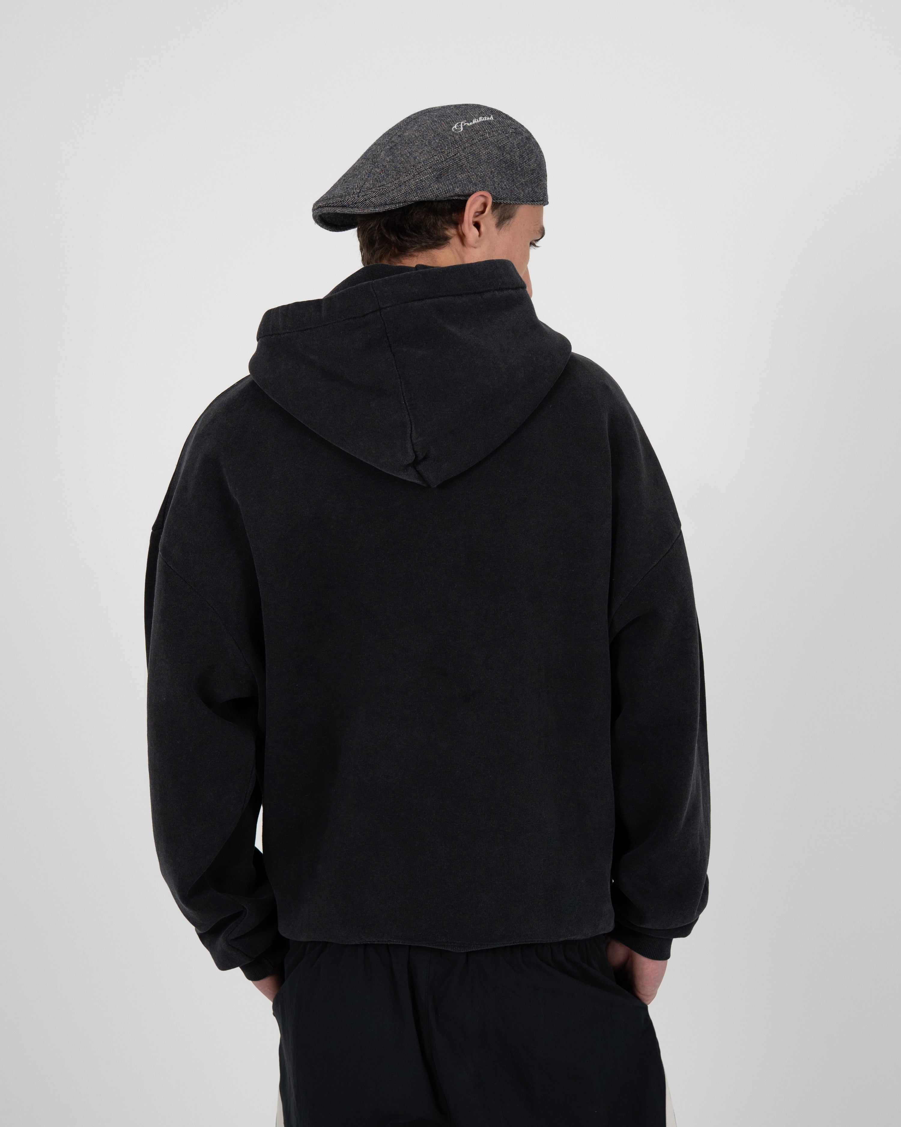 Racing Club Hoodie Black (Stone Washed)