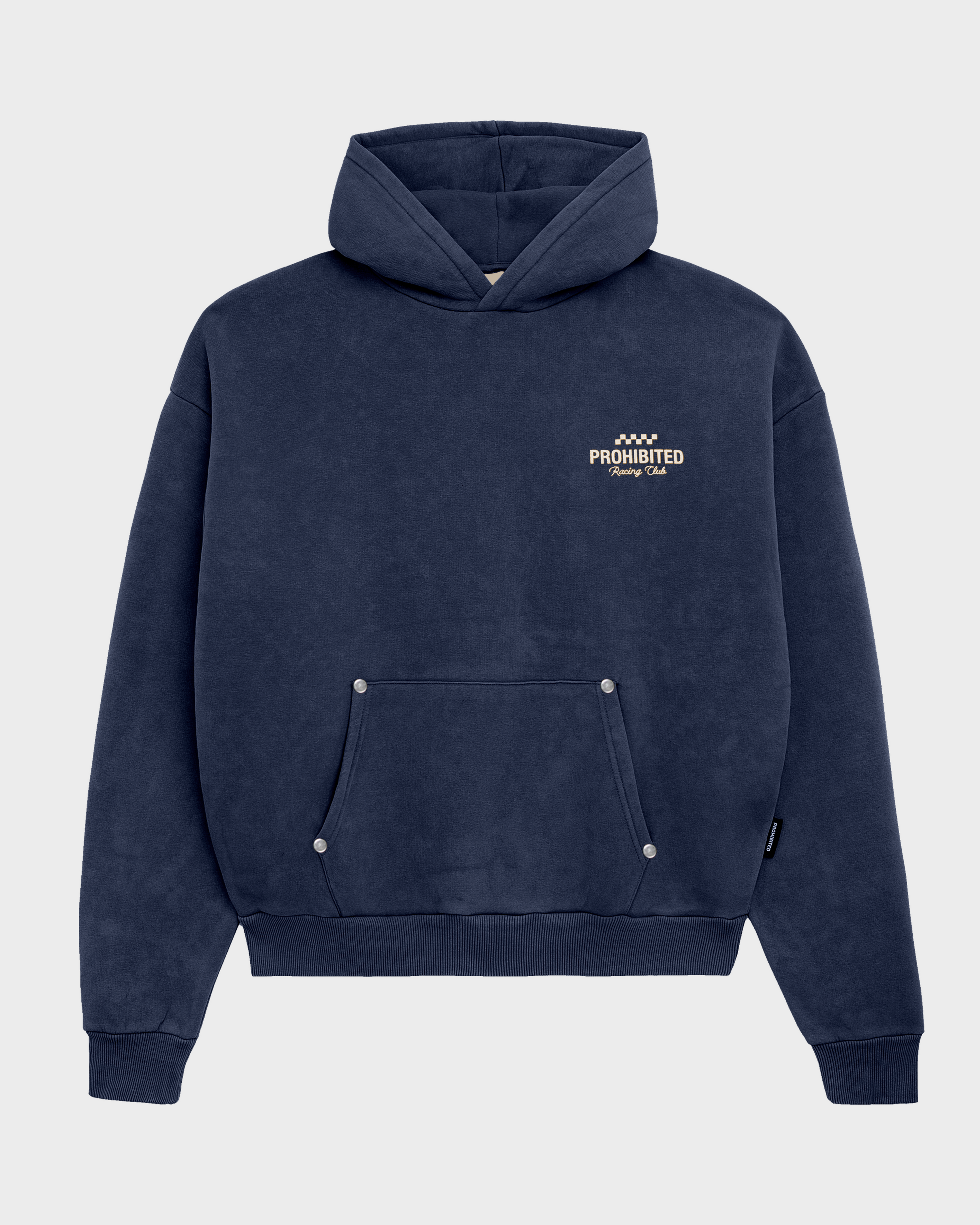Racing Club Hoodie Blue (Stone Washed)