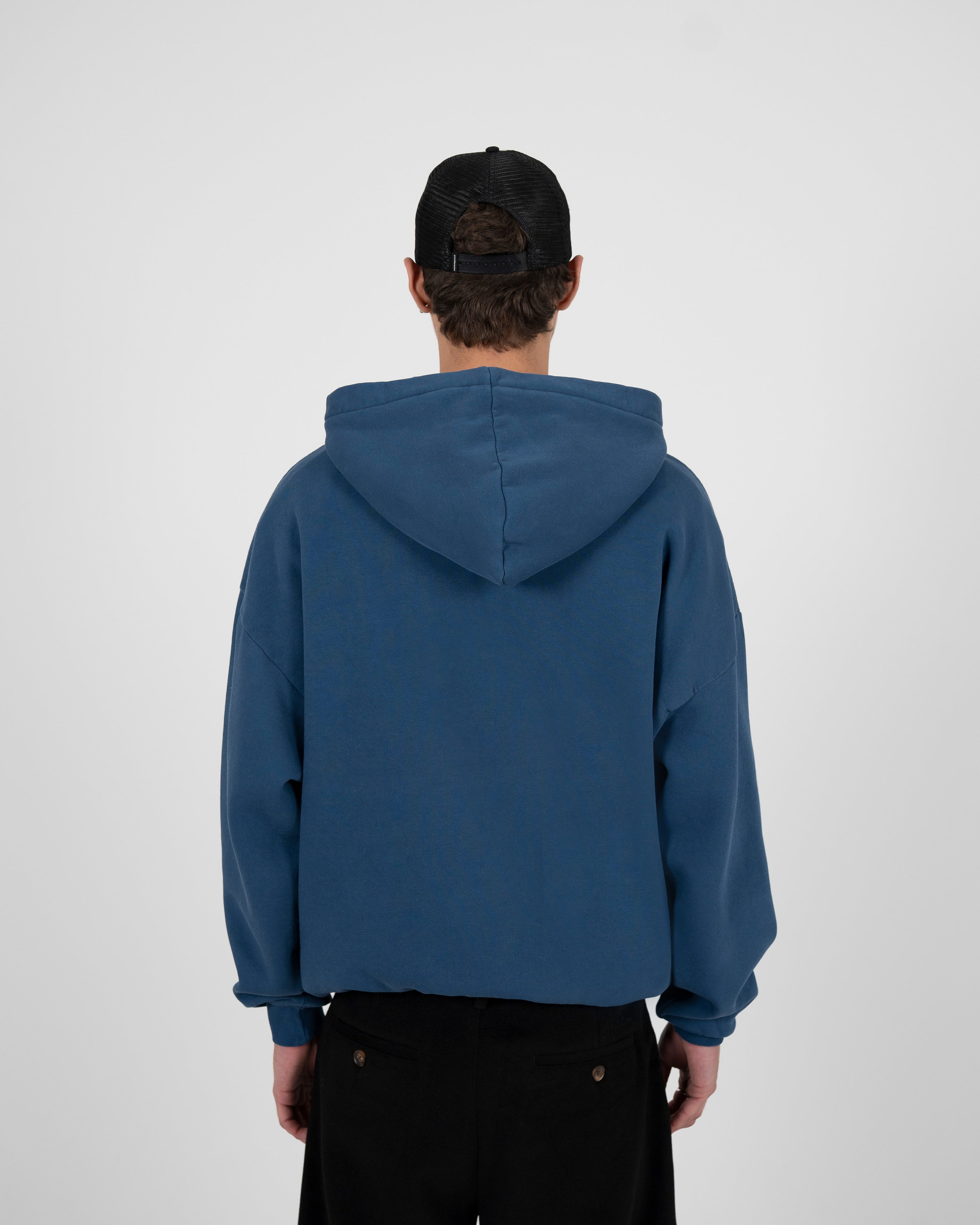 Racing Club Hoodie Blue (Stone Washed)