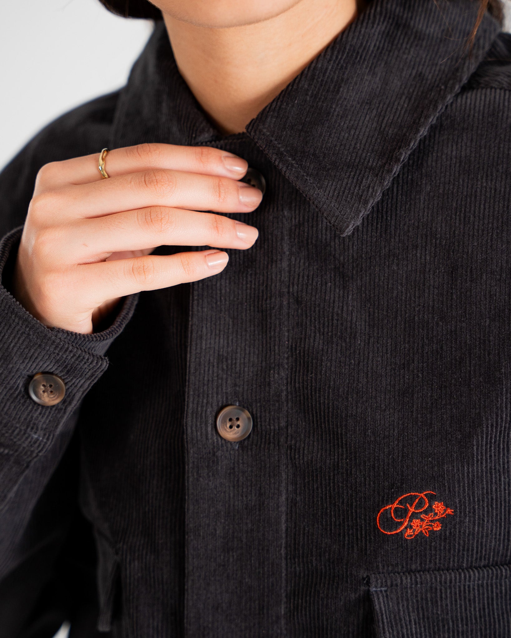 Ranger Corduroy Overshirt Dark Grey