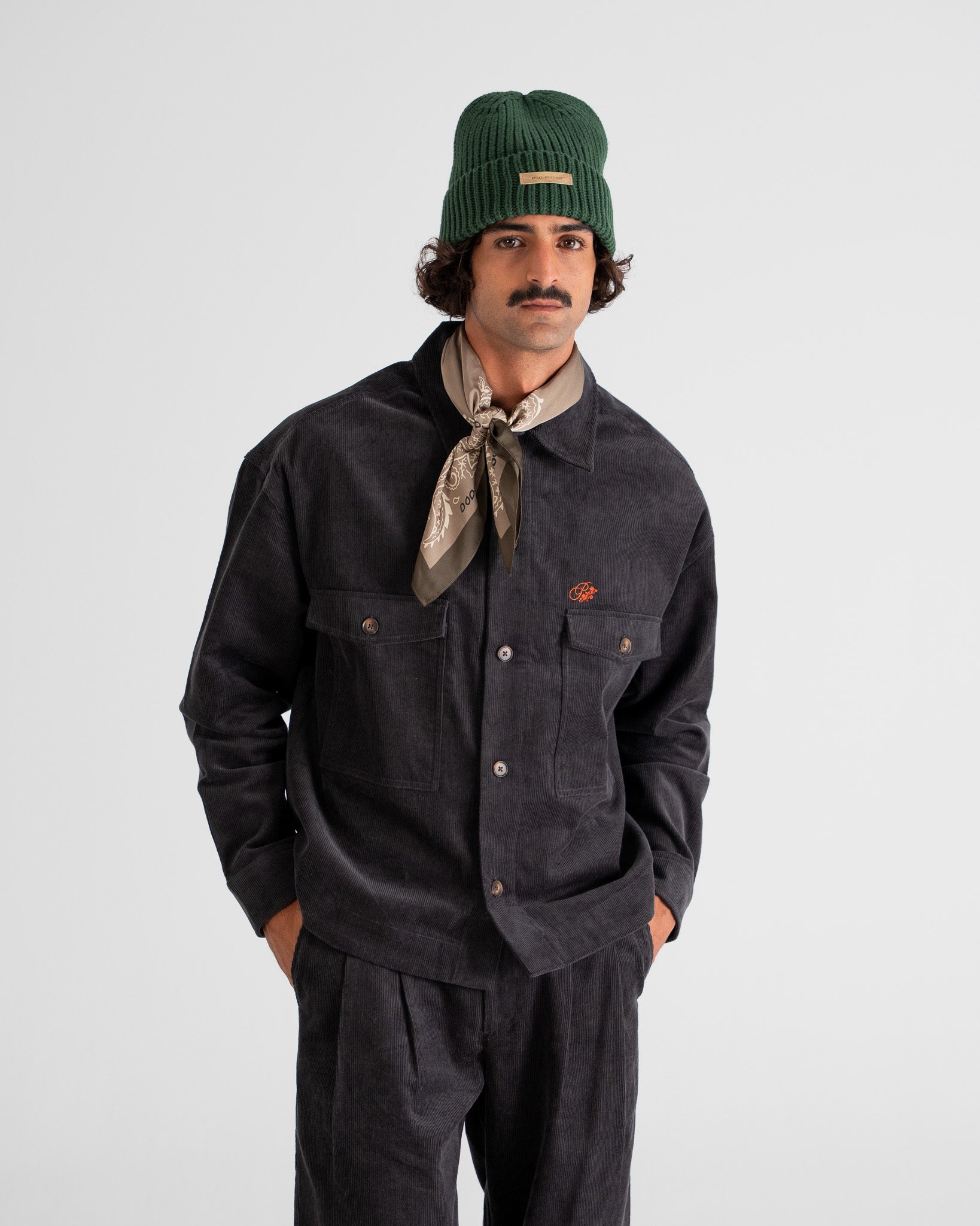 Ranger Corduroy Overshirt Dark Grey