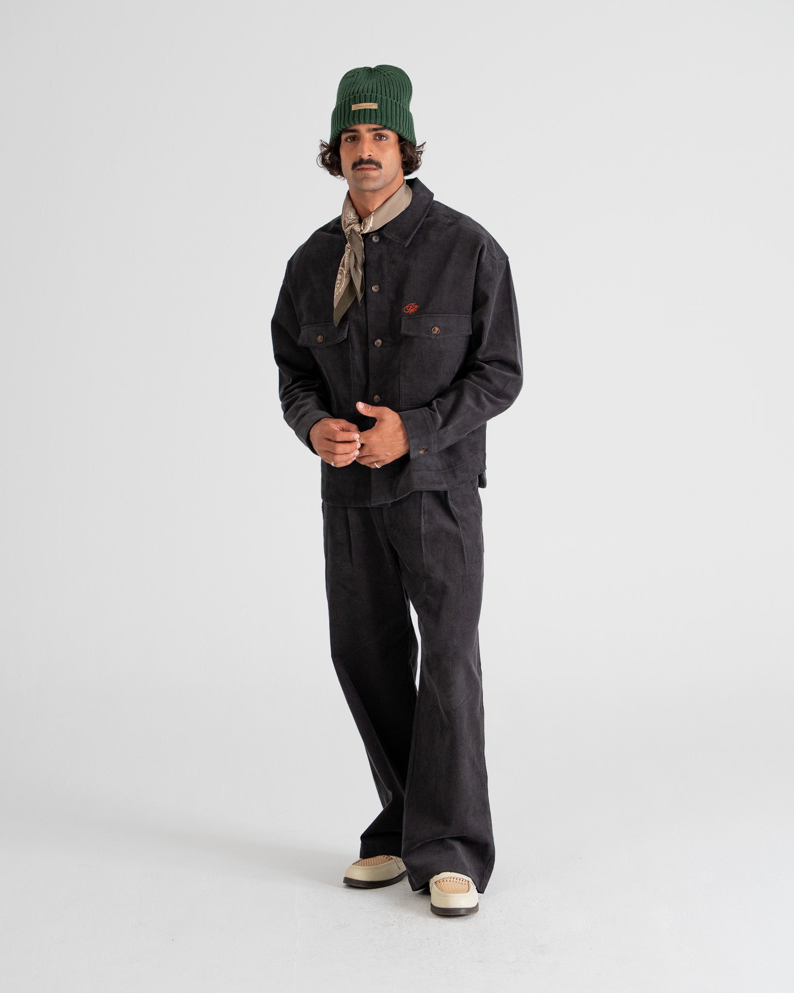 Ranger Corduroy Overshirt Dark Grey