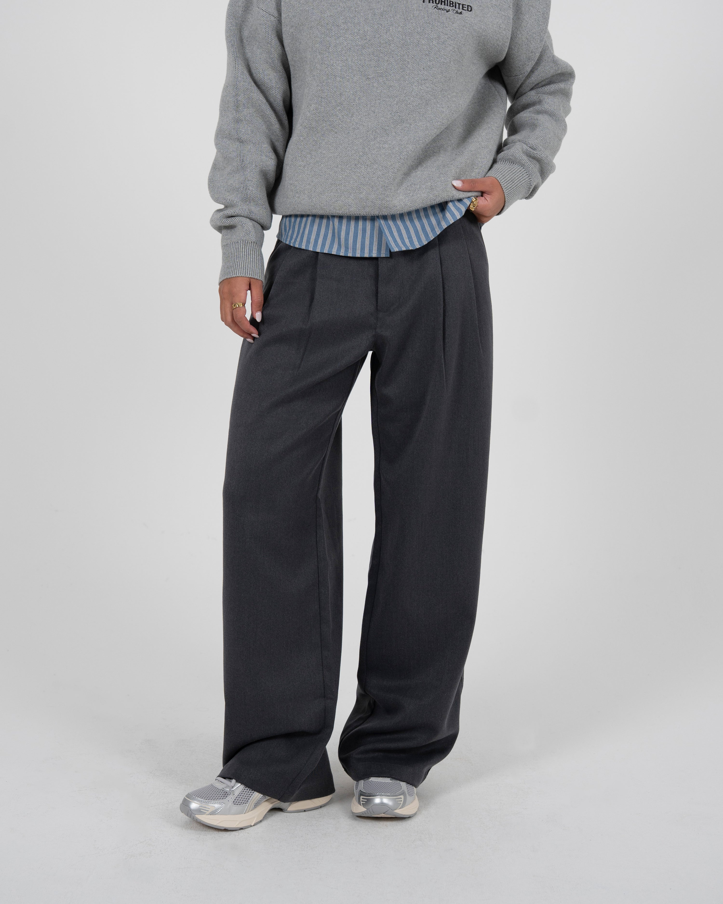 Redline Double Pleated Pants Grey