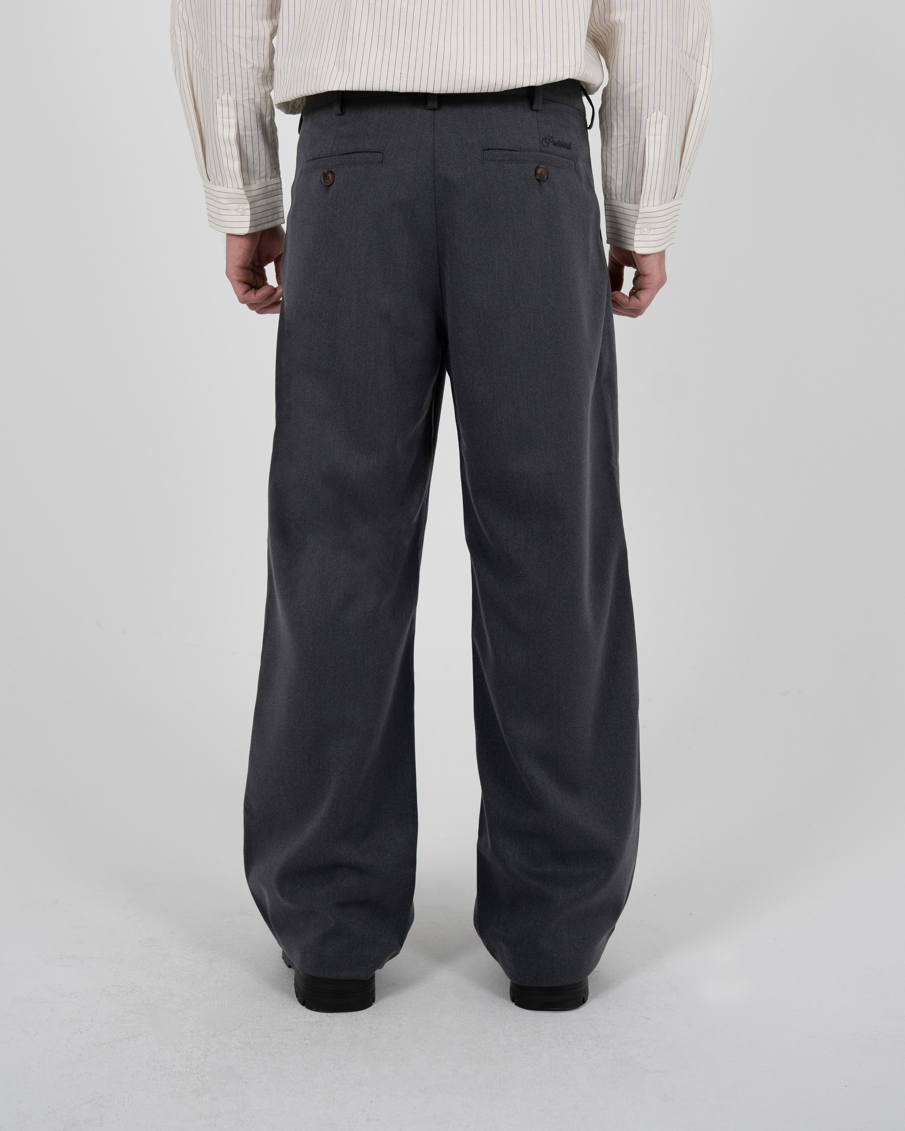 Redline Double Pleated Pants Grey