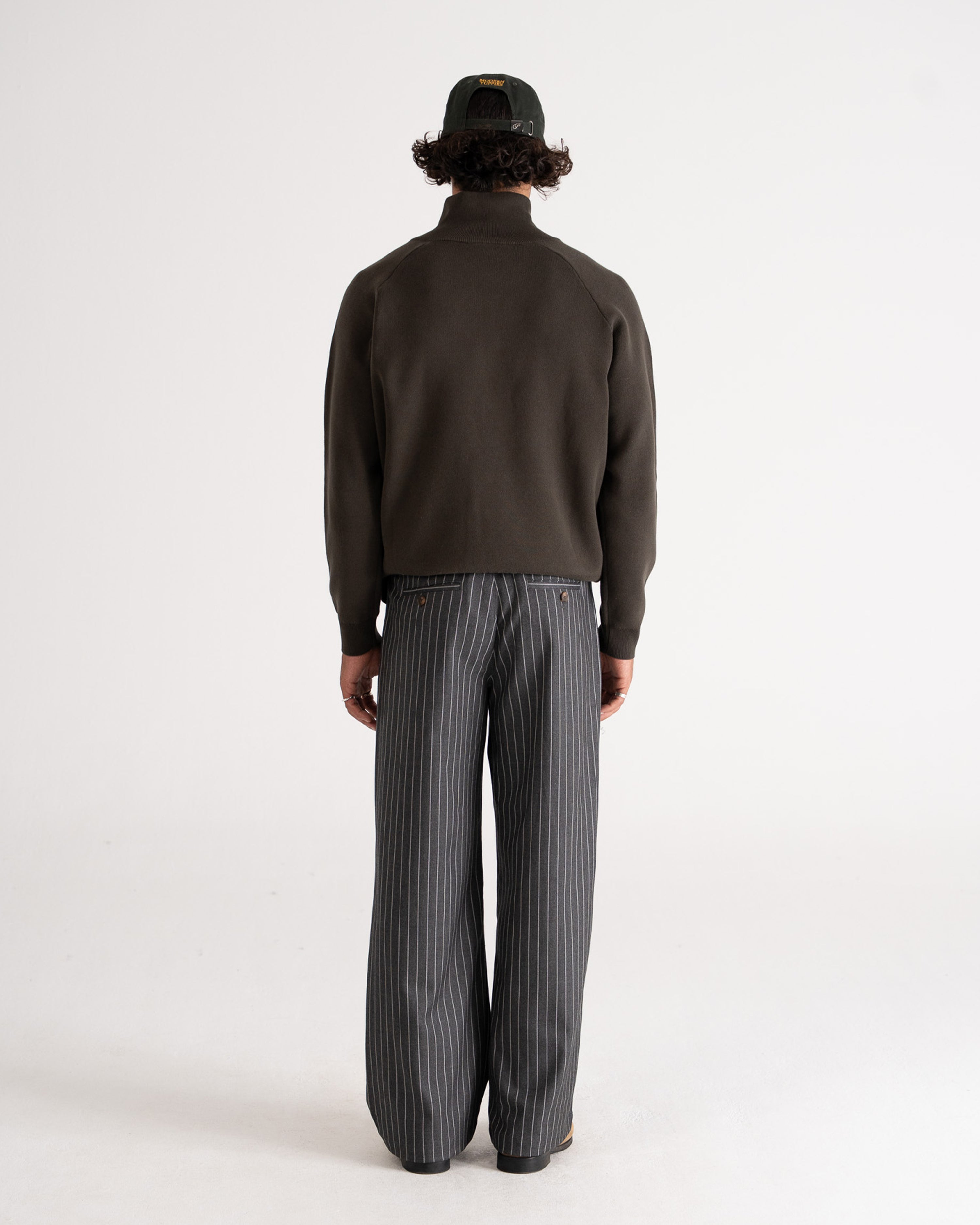 Retro Knit Half-Zip Green