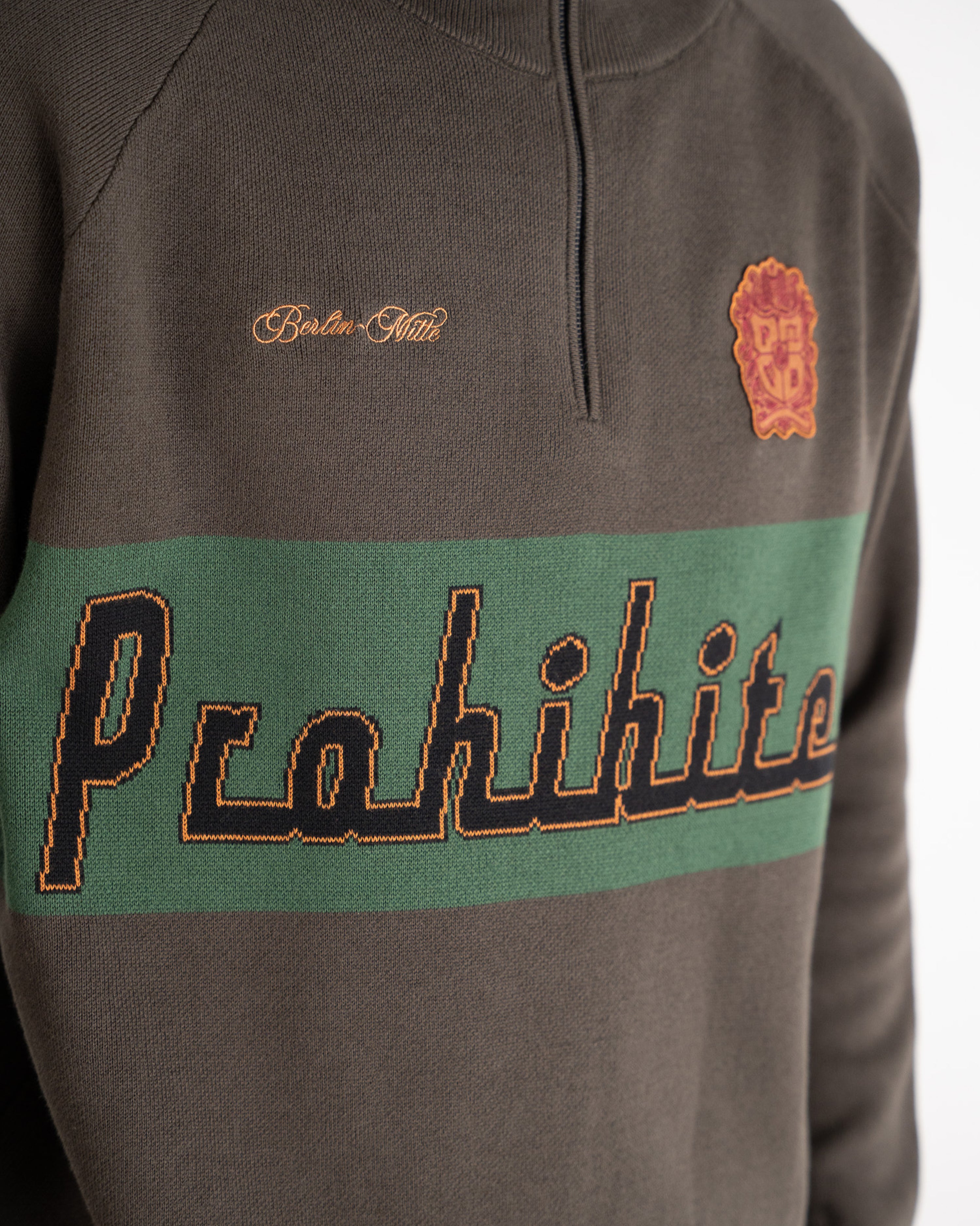Retro Knit Half-Zip Green