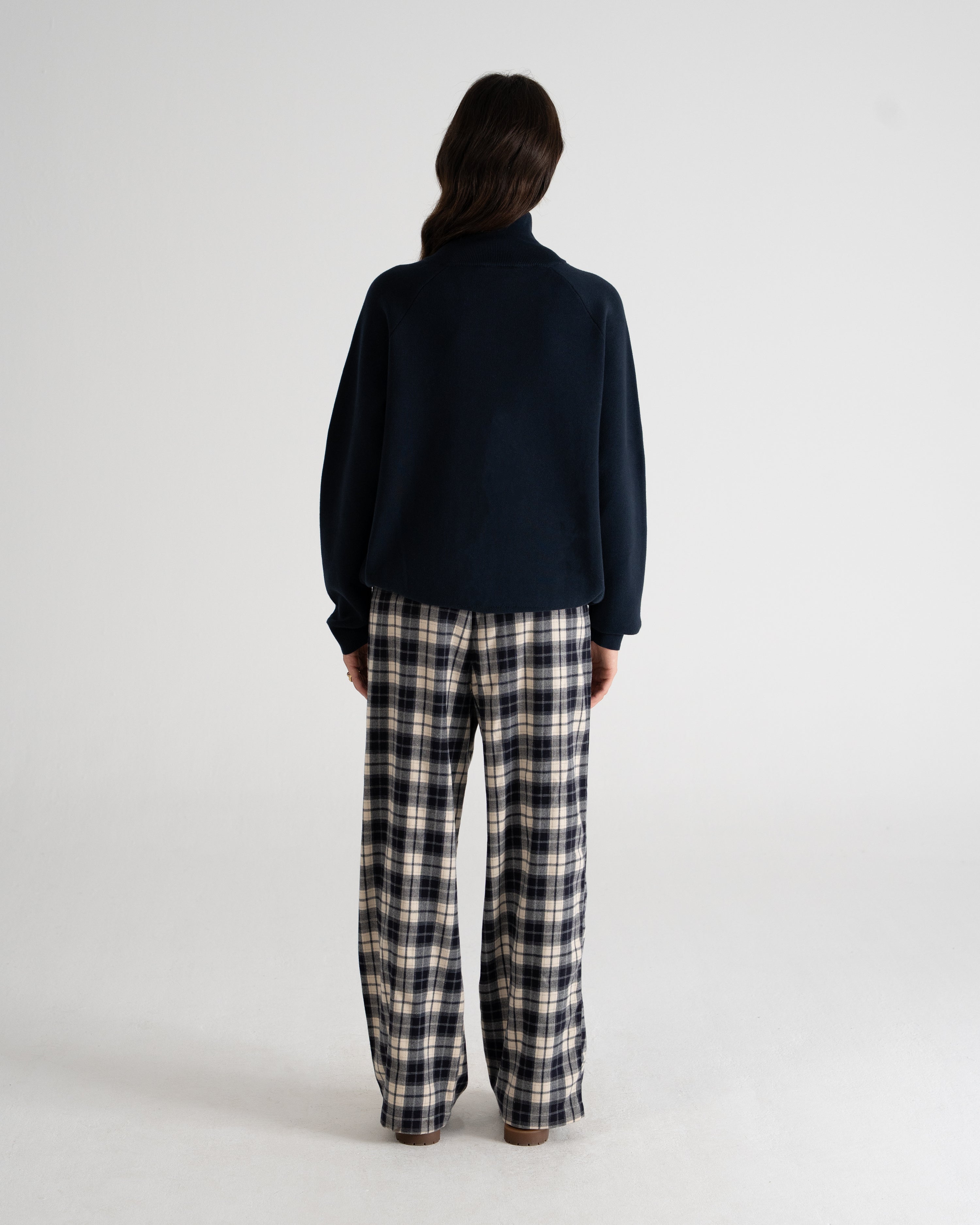 Retro Knit Half-Zip Navy