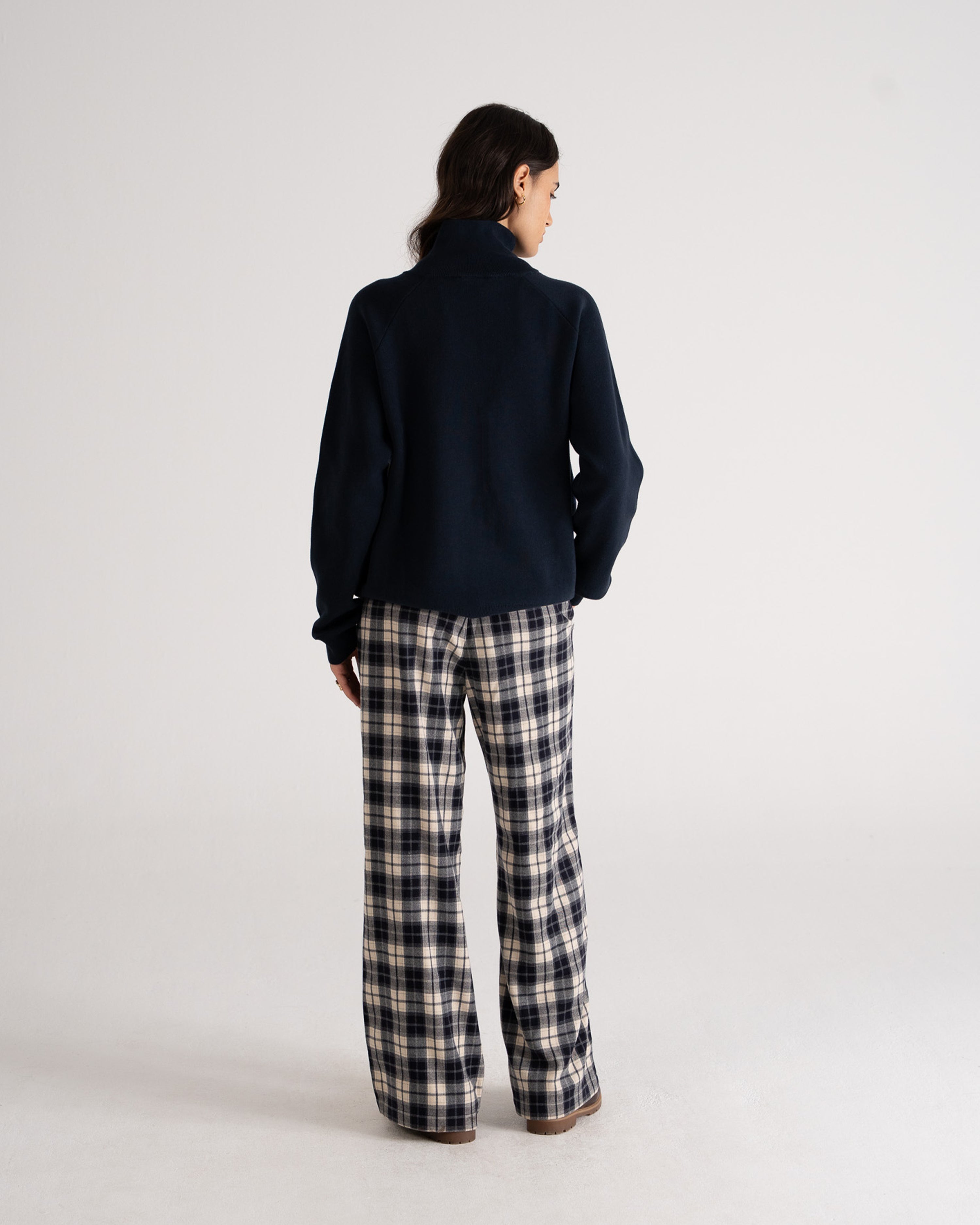 Retro Knit Half-Zip Navy
